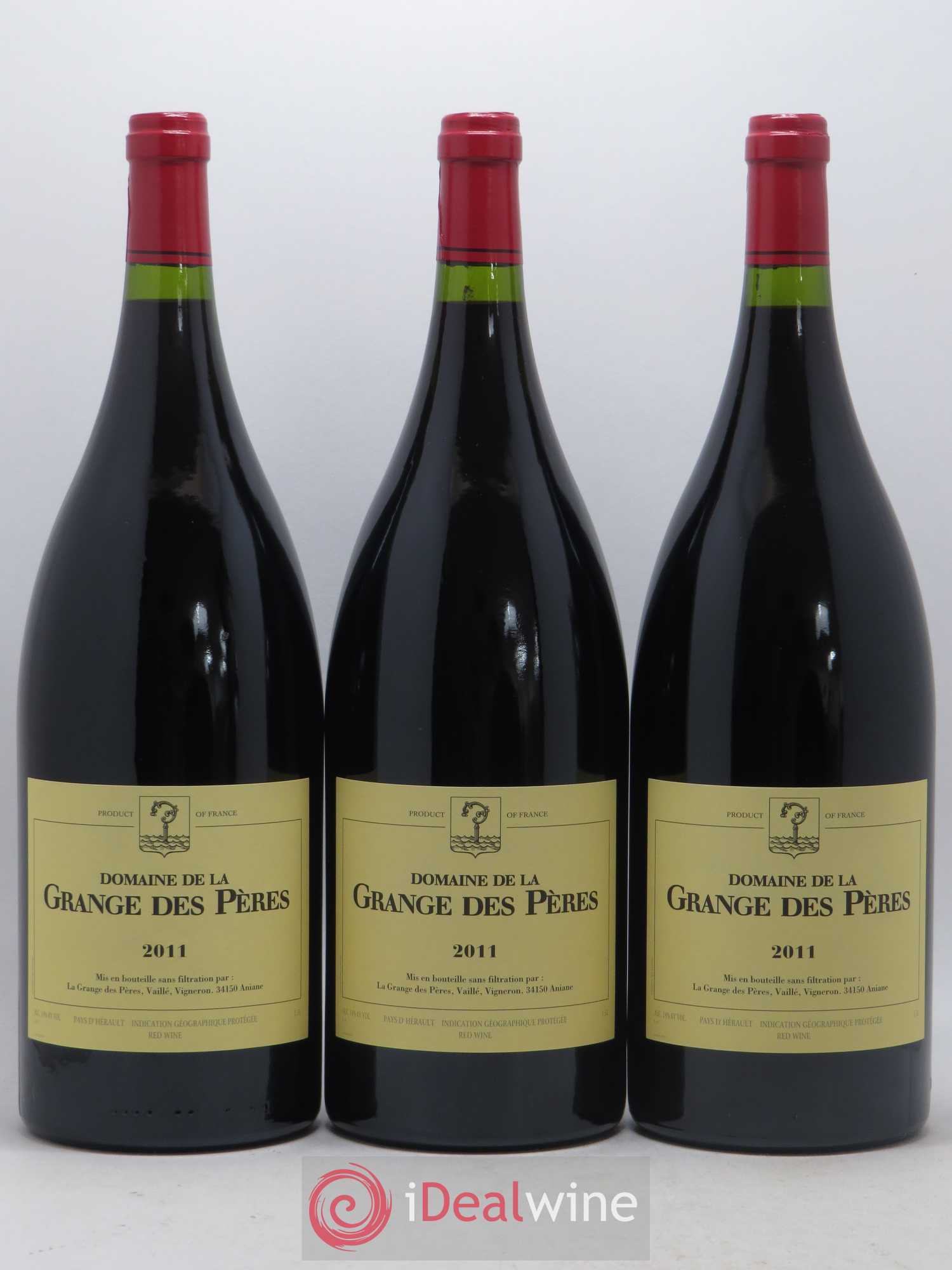 Pays d'Hérault Grange des Pères Laurent Vaillé 2011 - Lotto di 6 magnum - 2