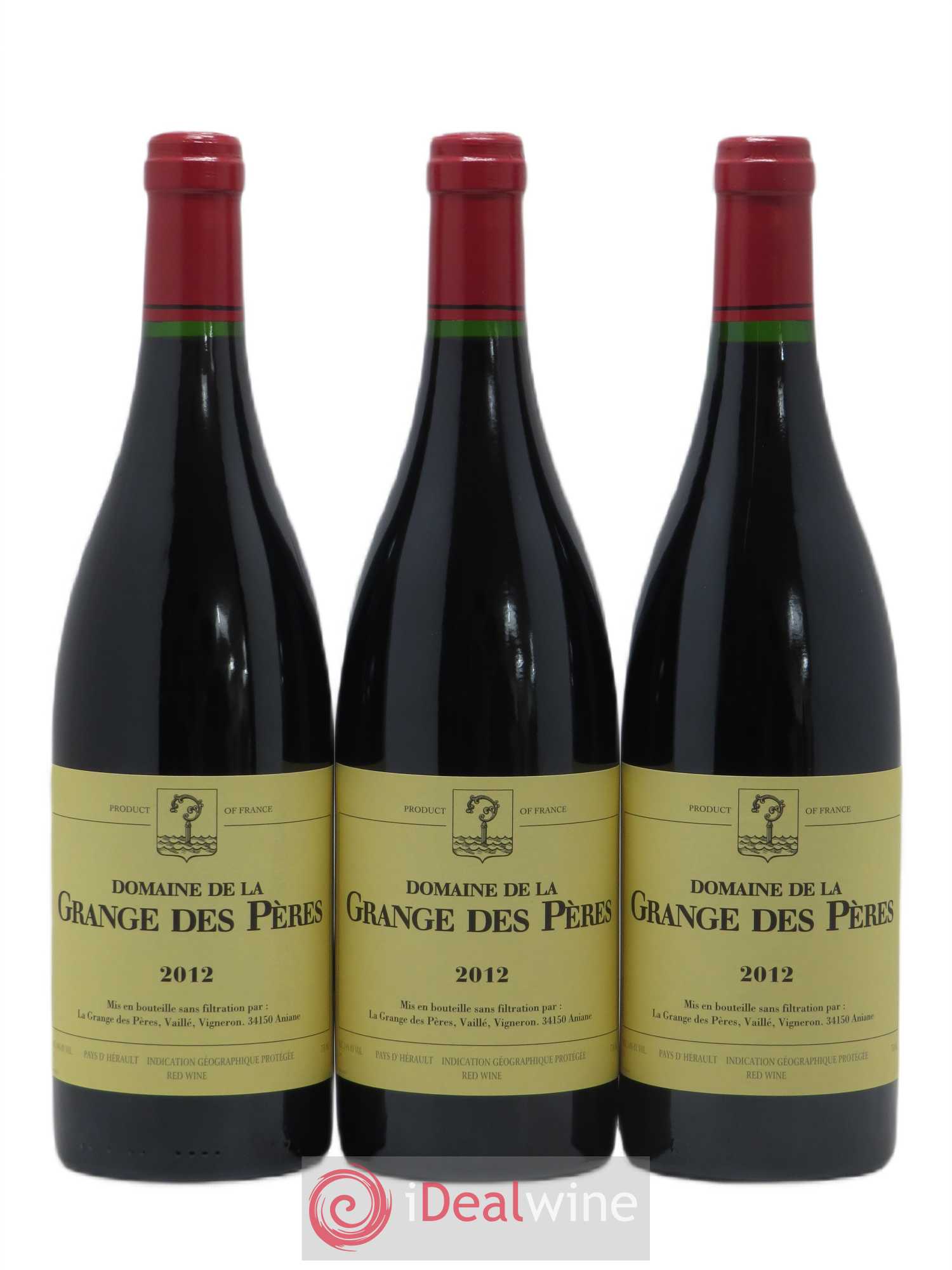 Pays d'Hérault Grange des Pères Laurent Vaillé 2012 - Lot de 3 bouteilles - 0