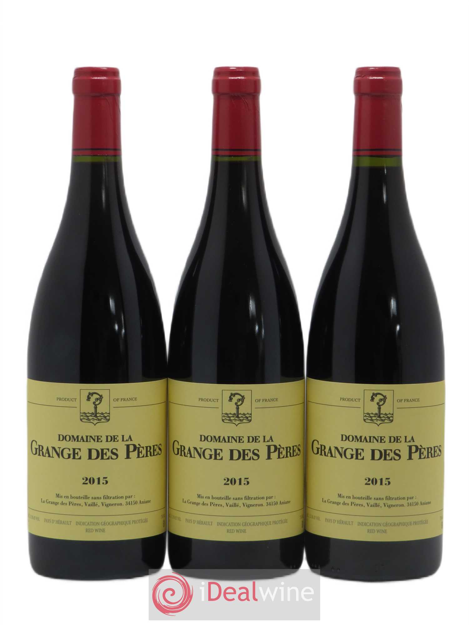 Pays d'Hérault Grange des Pères Laurent Vaillé 2015 - Lot de 3 bouteilles - 0