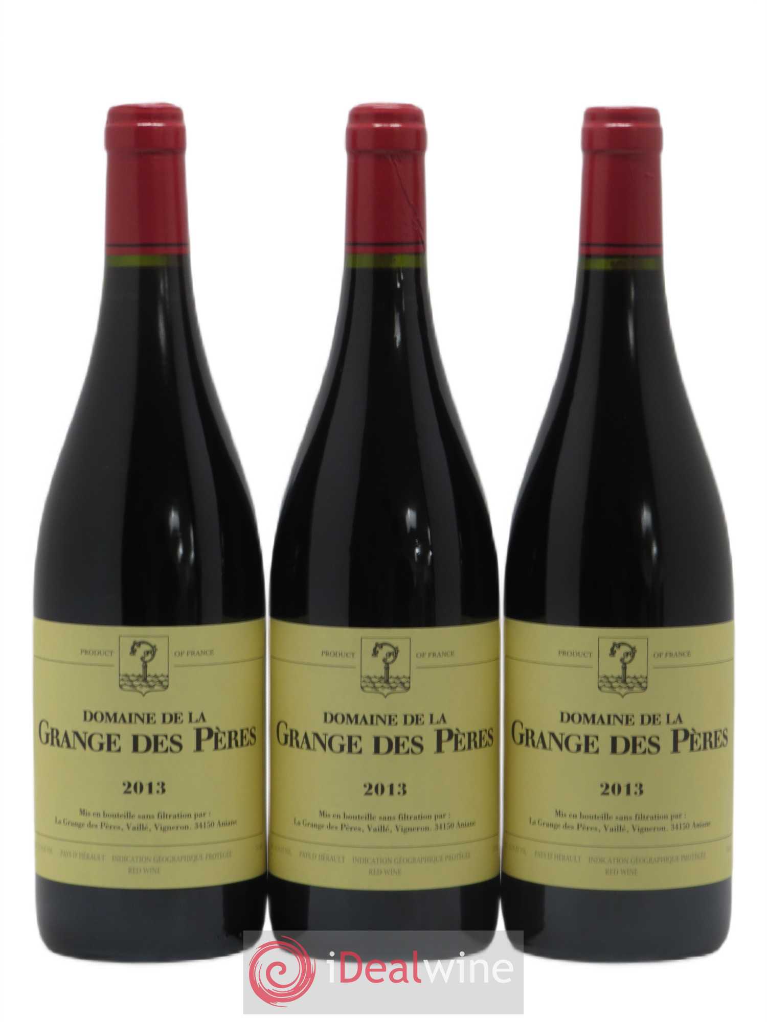 Pays d'Hérault Grange des Pères Laurent Vaillé 2013 - Lot de 3 bouteilles - 0