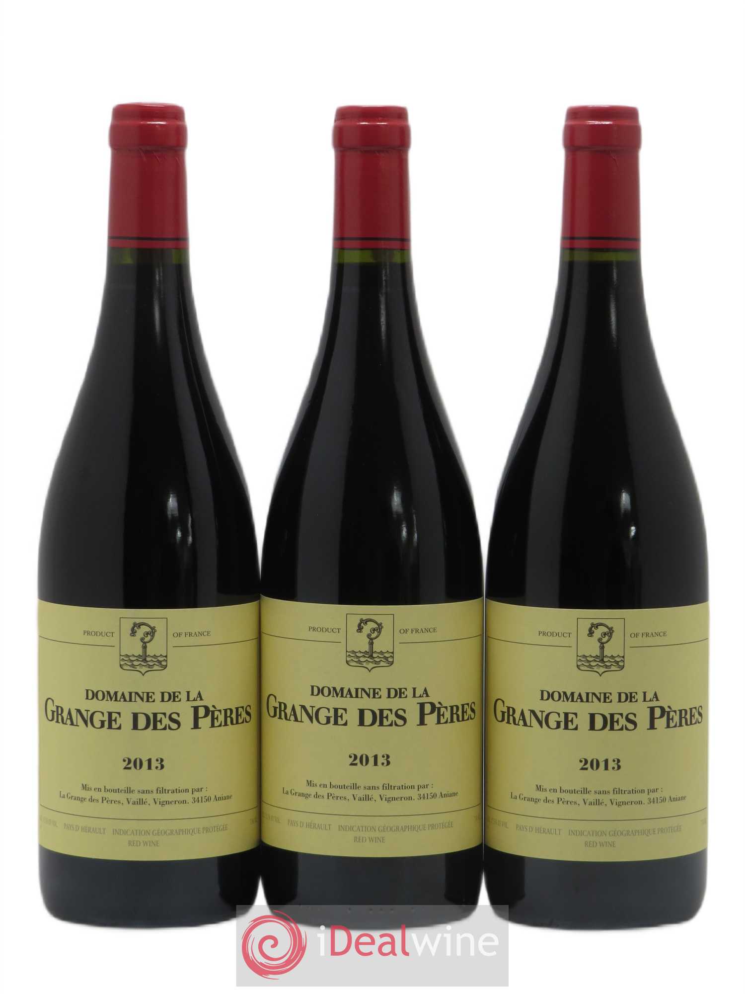 Pays d'Hérault Grange des Pères Laurent Vaillé 2013 - Lot de 3 bouteilles - 0