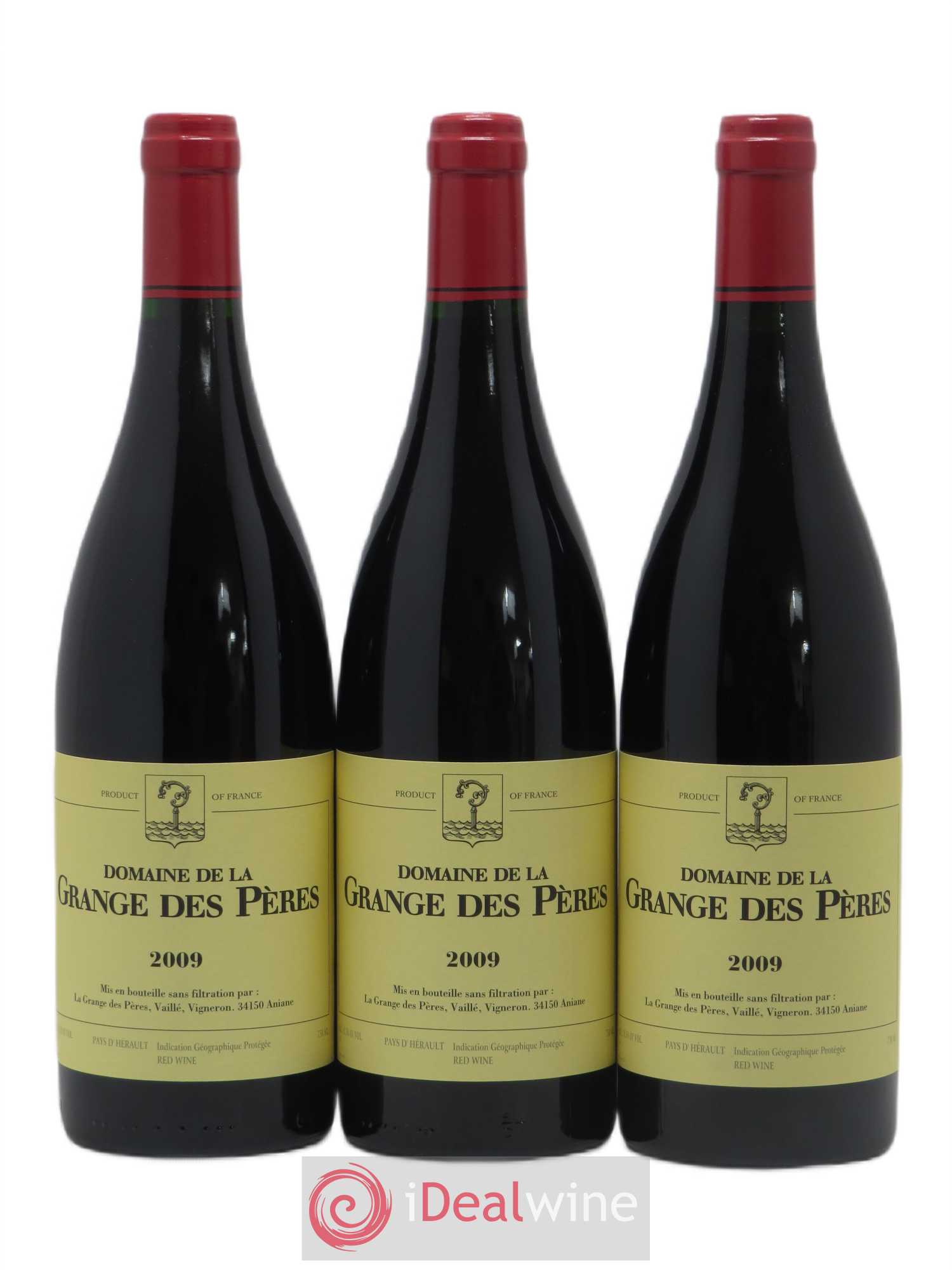 Pays d'Hérault Grange des Pères Laurent Vaillé 2009 - Lot de 3 bouteilles - 0
