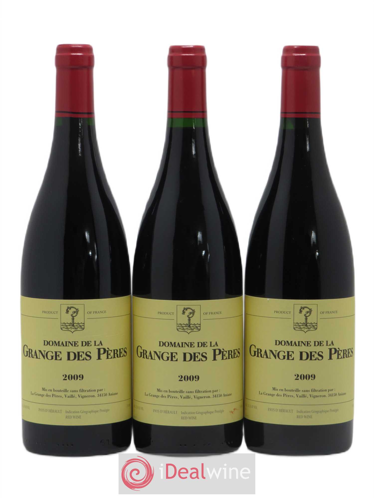 Pays d'Hérault Grange des Pères Laurent Vaillé 2009 - Lot de 3 bouteilles - 0