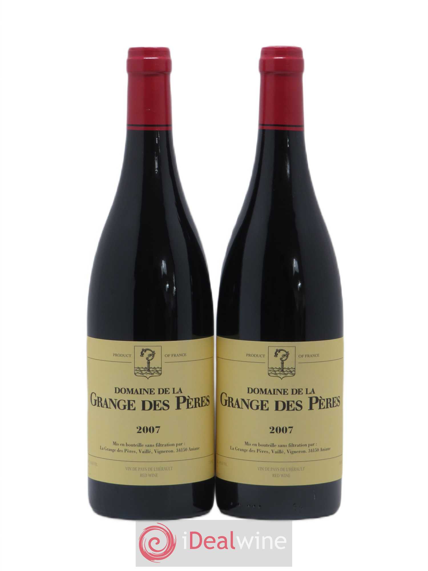 Pays d'Hérault Grange des Pères Laurent Vaillé 2007 - Lot de 2 bouteilles - 0