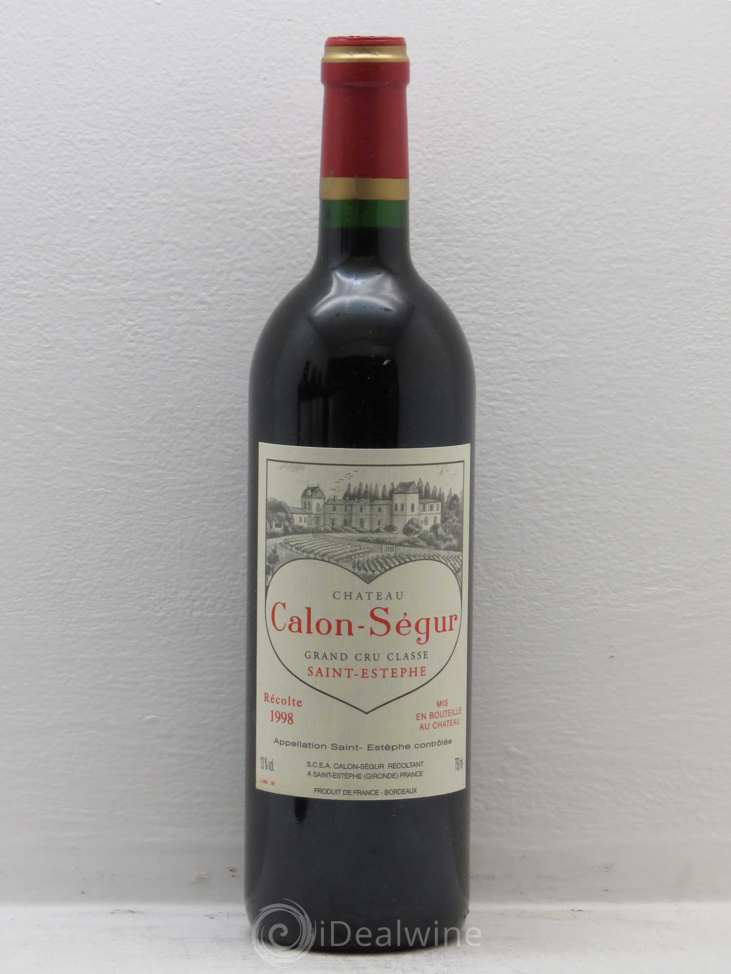 Château Calon Ségur 3ème Grand Cru Classé 1998 - Lot de 6 bouteilles - 0