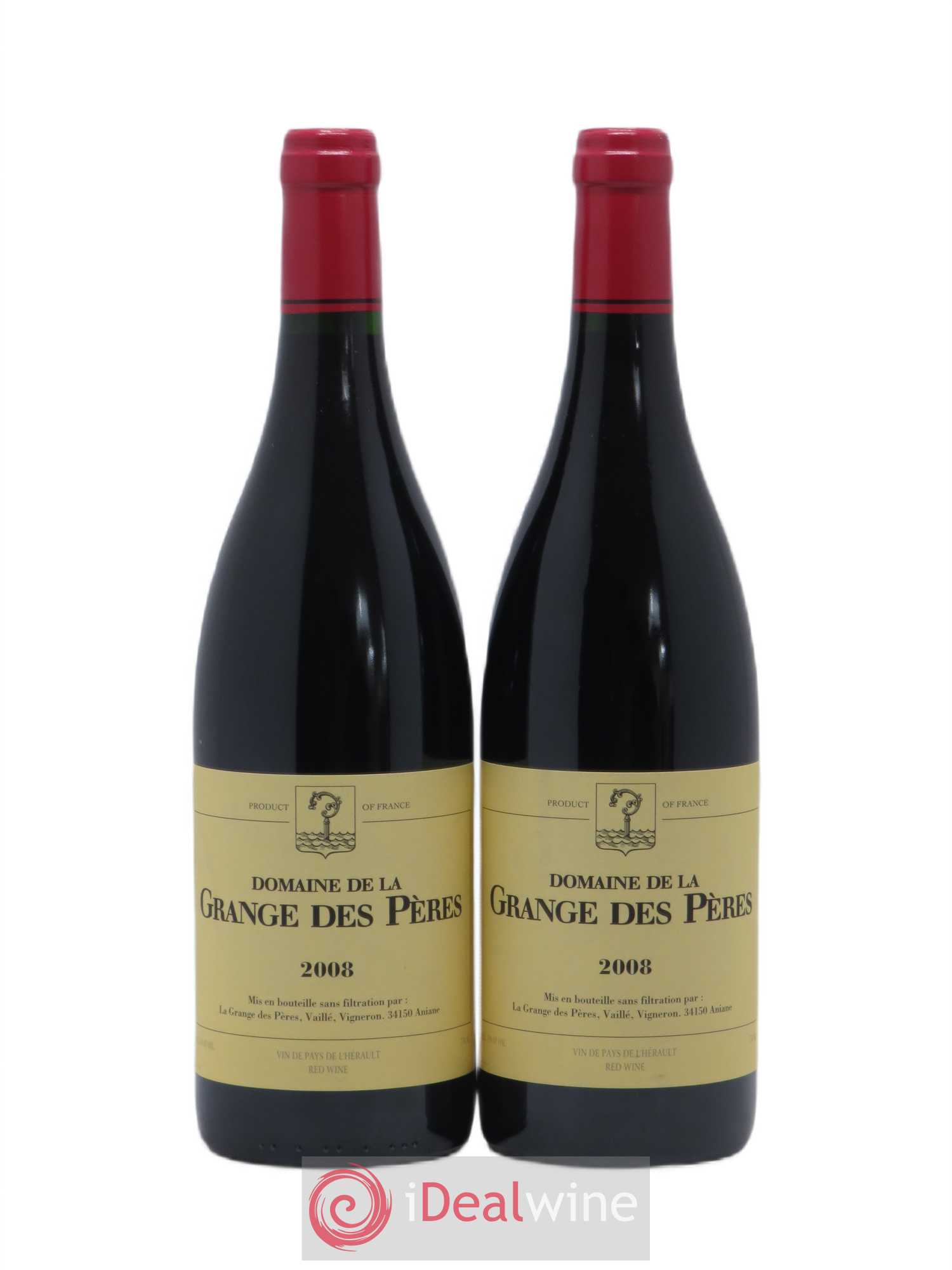 Pays d'Hérault Grange des Pères Laurent Vaillé 2008 - Lot de 2 bouteilles - 0