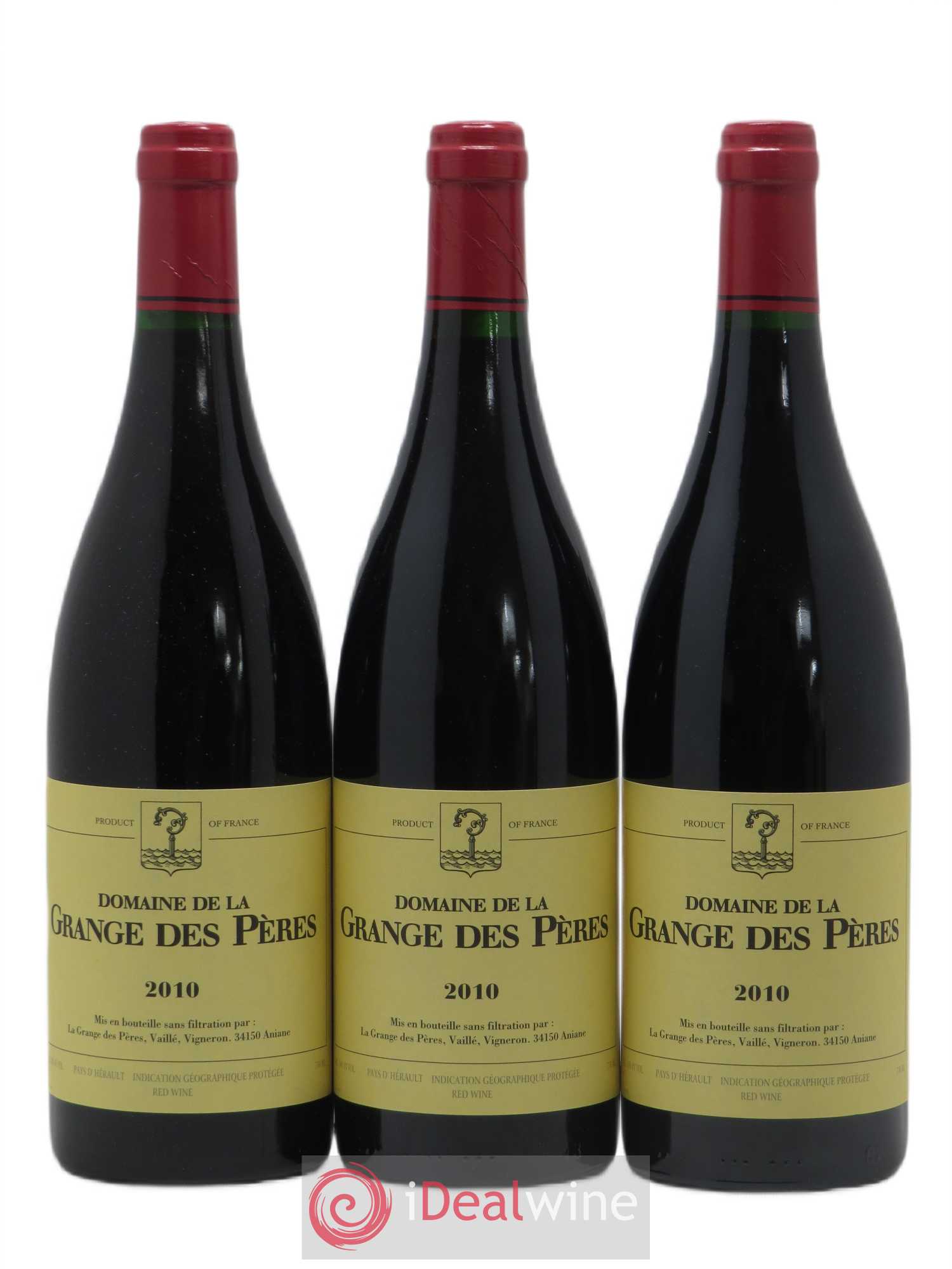 Pays d'Hérault Grange des Pères Laurent Vaillé 2010 - Lot de 3 bouteilles - 0