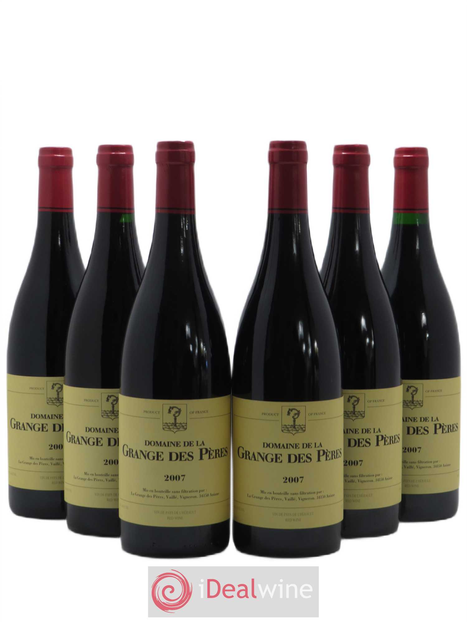 Pays d'Hérault Grange des Pères Laurent Vaillé 2007 - Lot de 6 bouteilles - 0