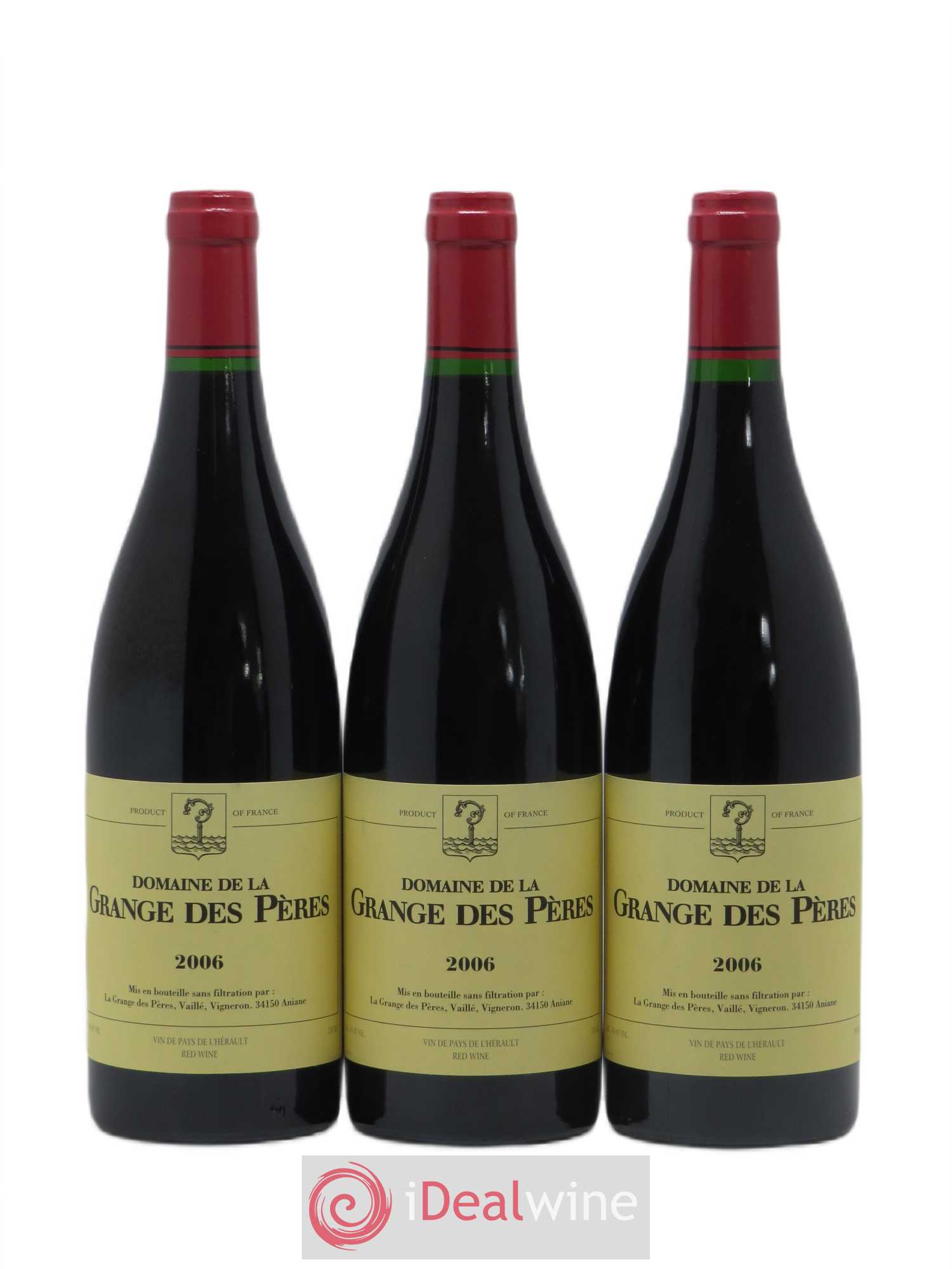Pays d'Hérault Grange des Pères Laurent Vaillé 2006 - Lot de 3 bouteilles - 0