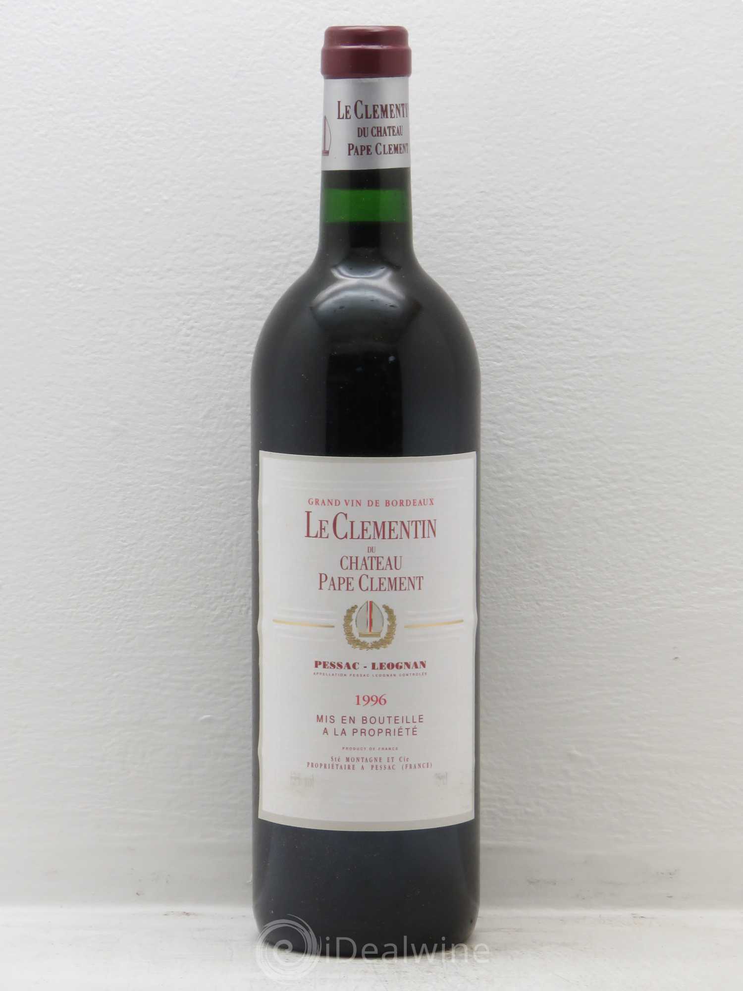 Le Clémentin de Pape Clément Second Vin 1996 - Lot de 12 bouteilles - 0