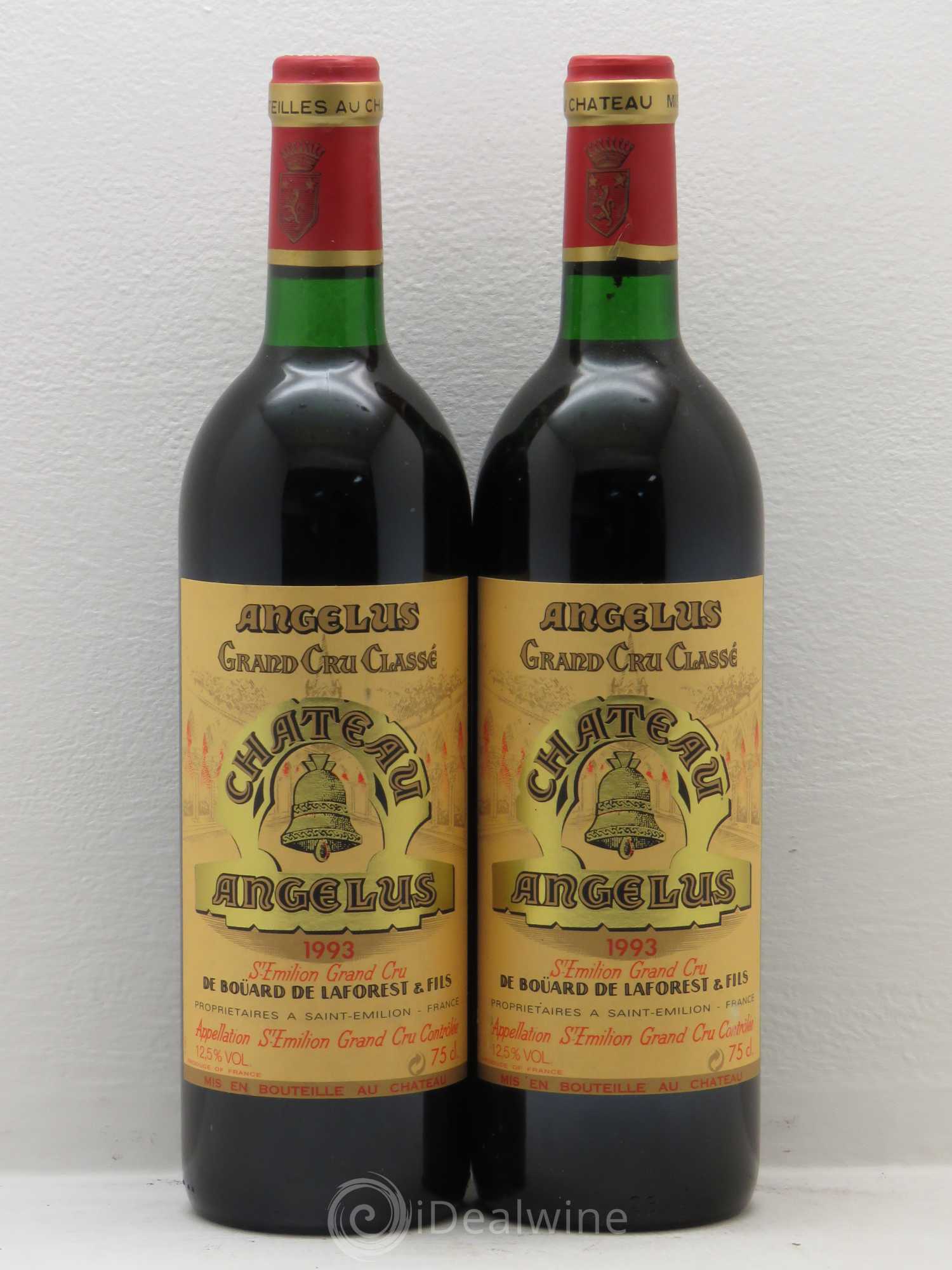 Château Angélus 1er Grand Cru Classé A 1993 - Lot de 2 bouteilles - 0