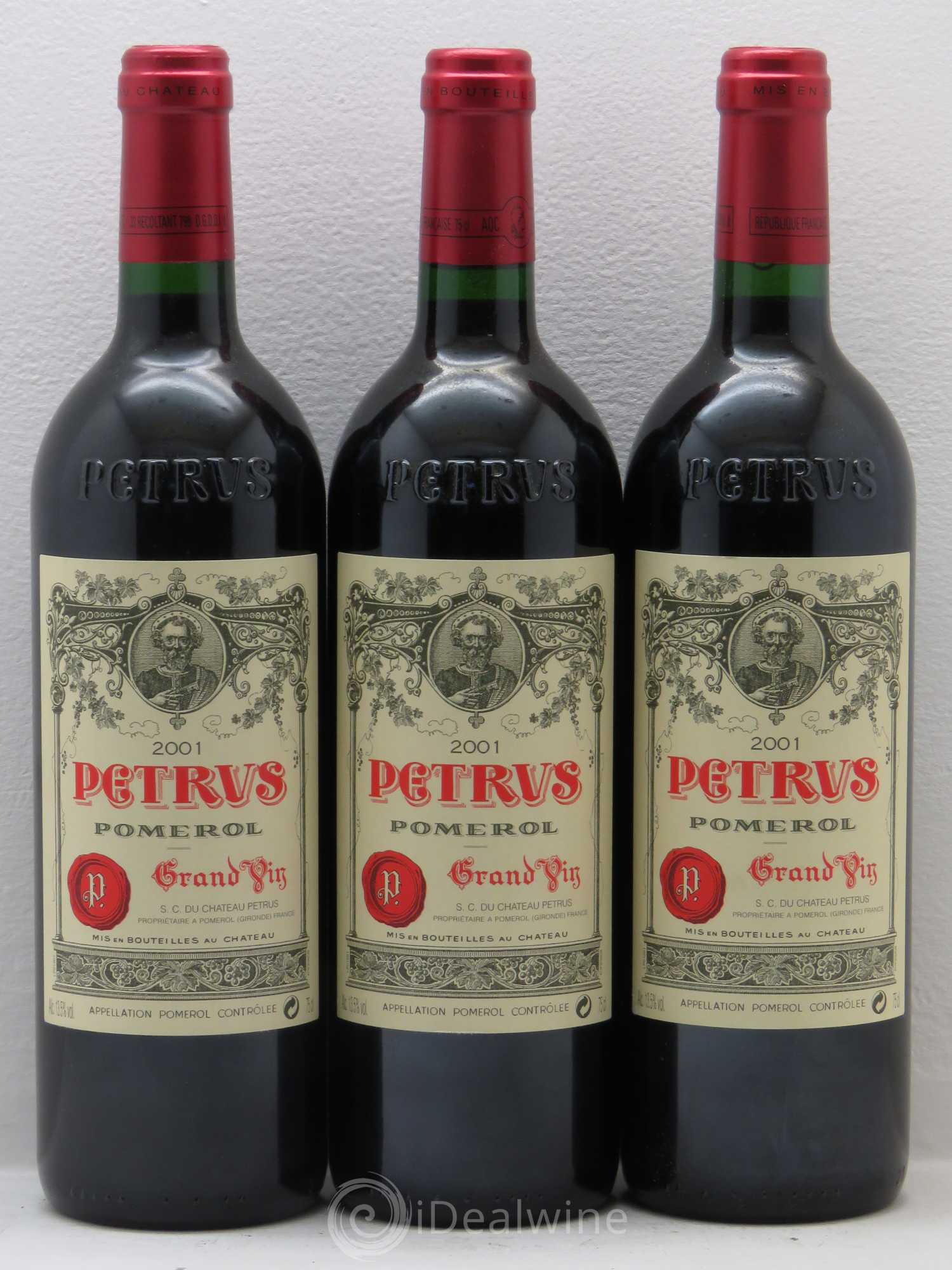Petrus 2001 - Lot de 3 bouteilles - 0