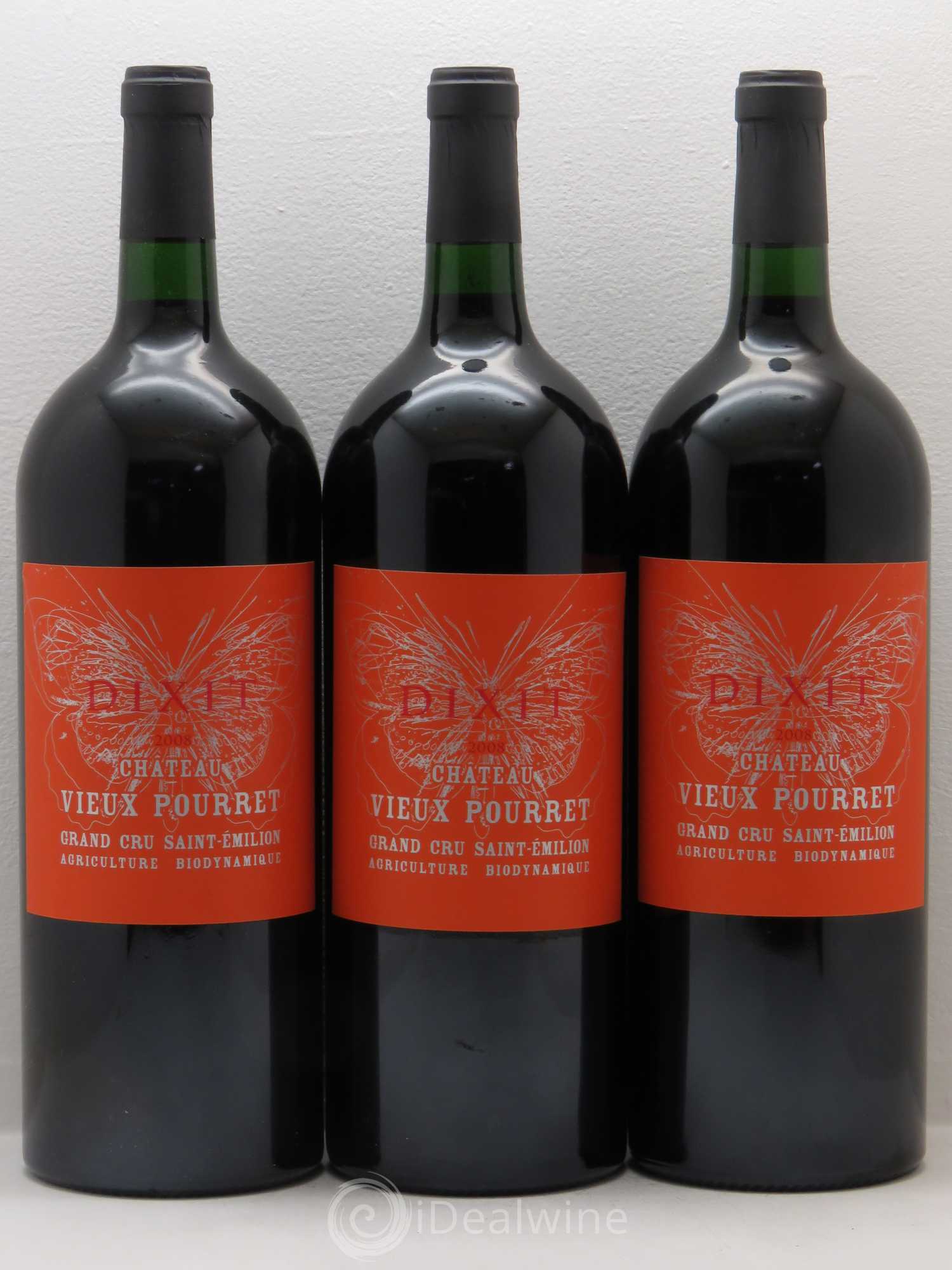 Saint-Émilion Château Vieux Pourret Cuvée Dixit 2008 - Posten von 3 Magnum - 0