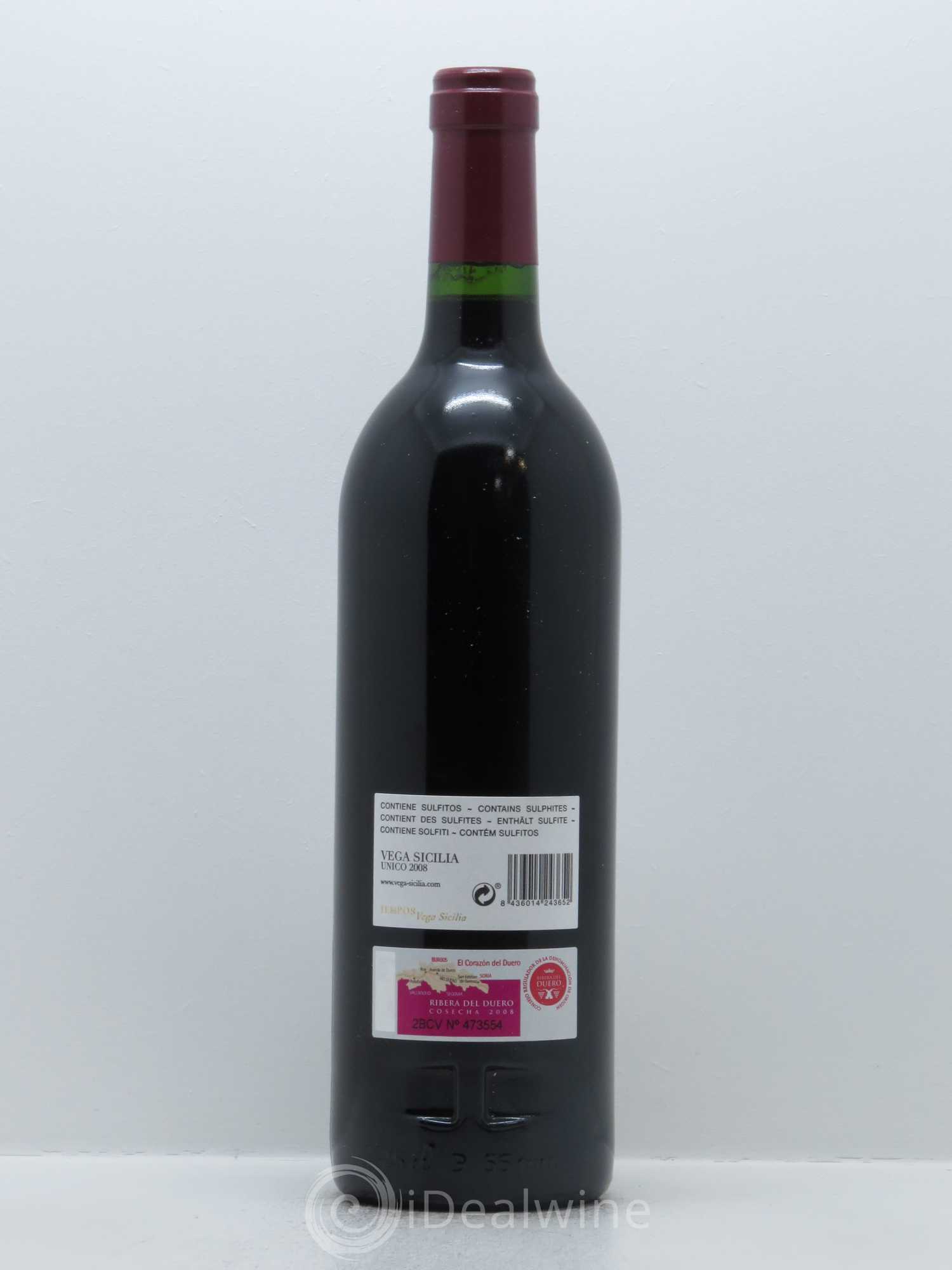 Ribera Del Duero DO Vega Sicilia Unico Famille Alvarez 2008 - Lot de 1 bouteille - 1