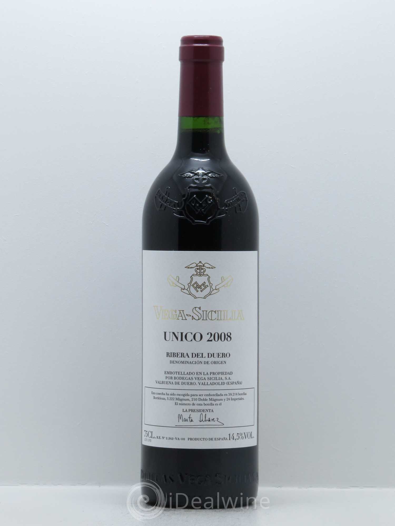Ribera Del Duero DO Vega Sicilia Unico Famille Alvarez 2008 - Lot de 1 bouteille - 0