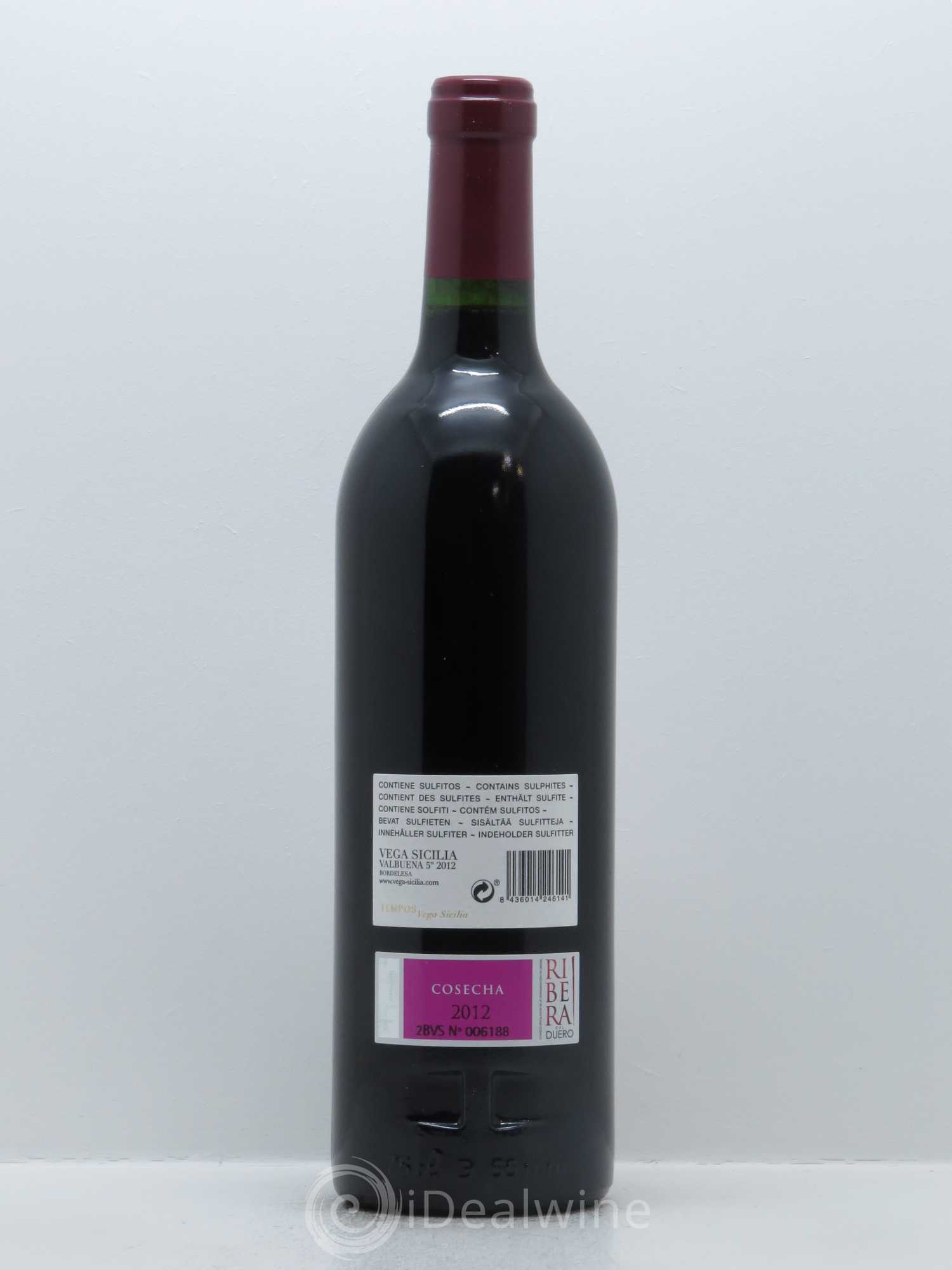 Ribera Del Duero DO Vega Sicilia Valbuena 5 ano Famille Alvarez 2012 - Lot de 1 bouteille - 1