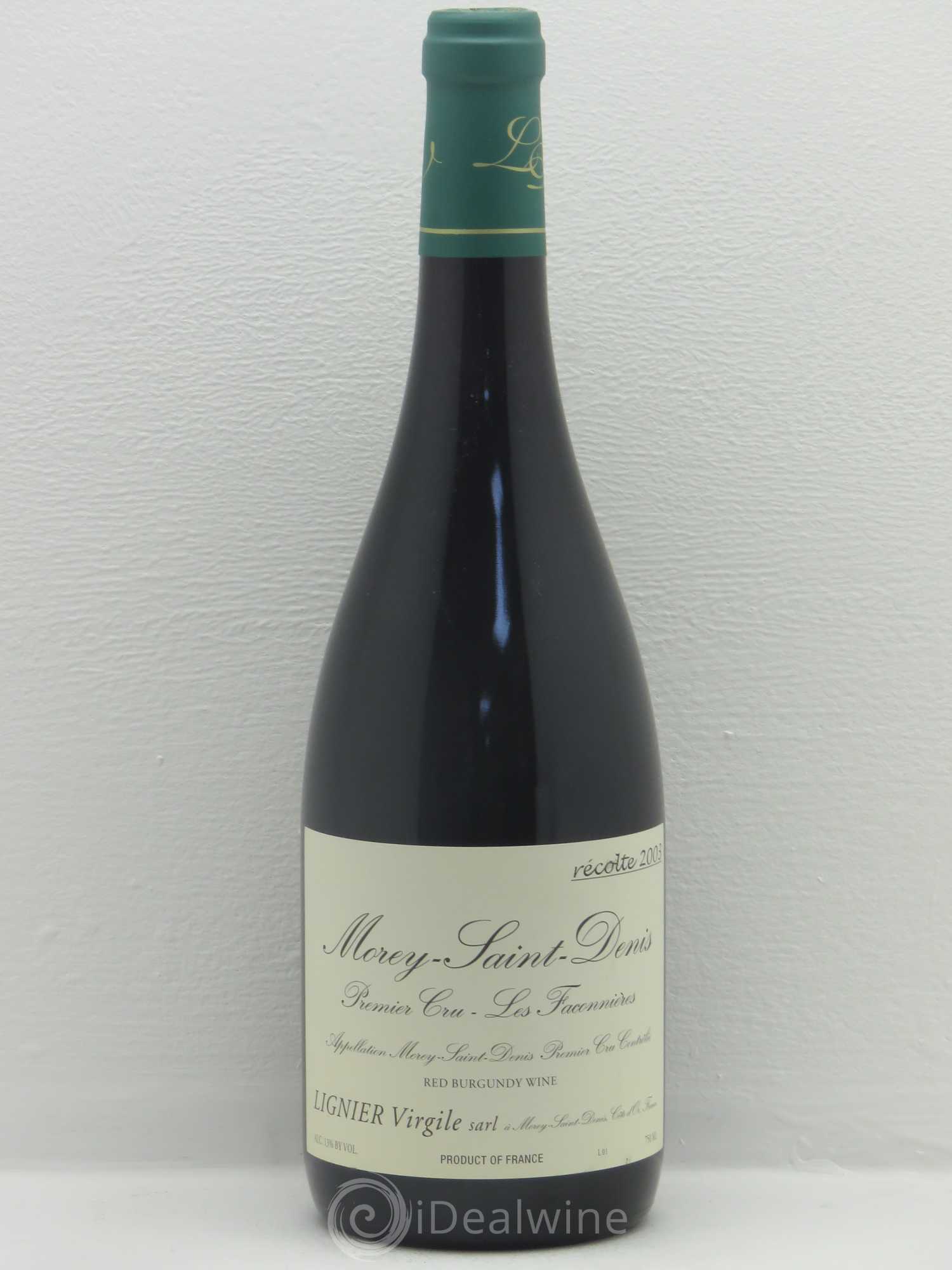Morey-Saint-Denis 1er Cru Virgile Lignier (sans prix de réserve) 2003 - Posten von 1 Flasche - 0
