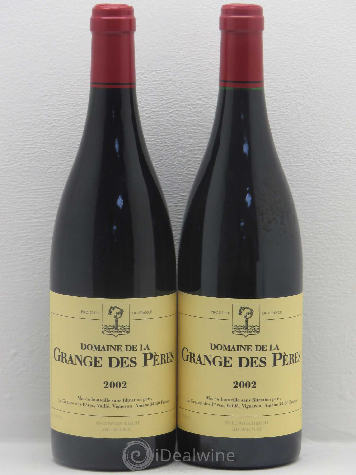 Pays d'Hérault Grange des Pères Laurent Vaillé 2002 - Lot de 2 bouteilles - 0