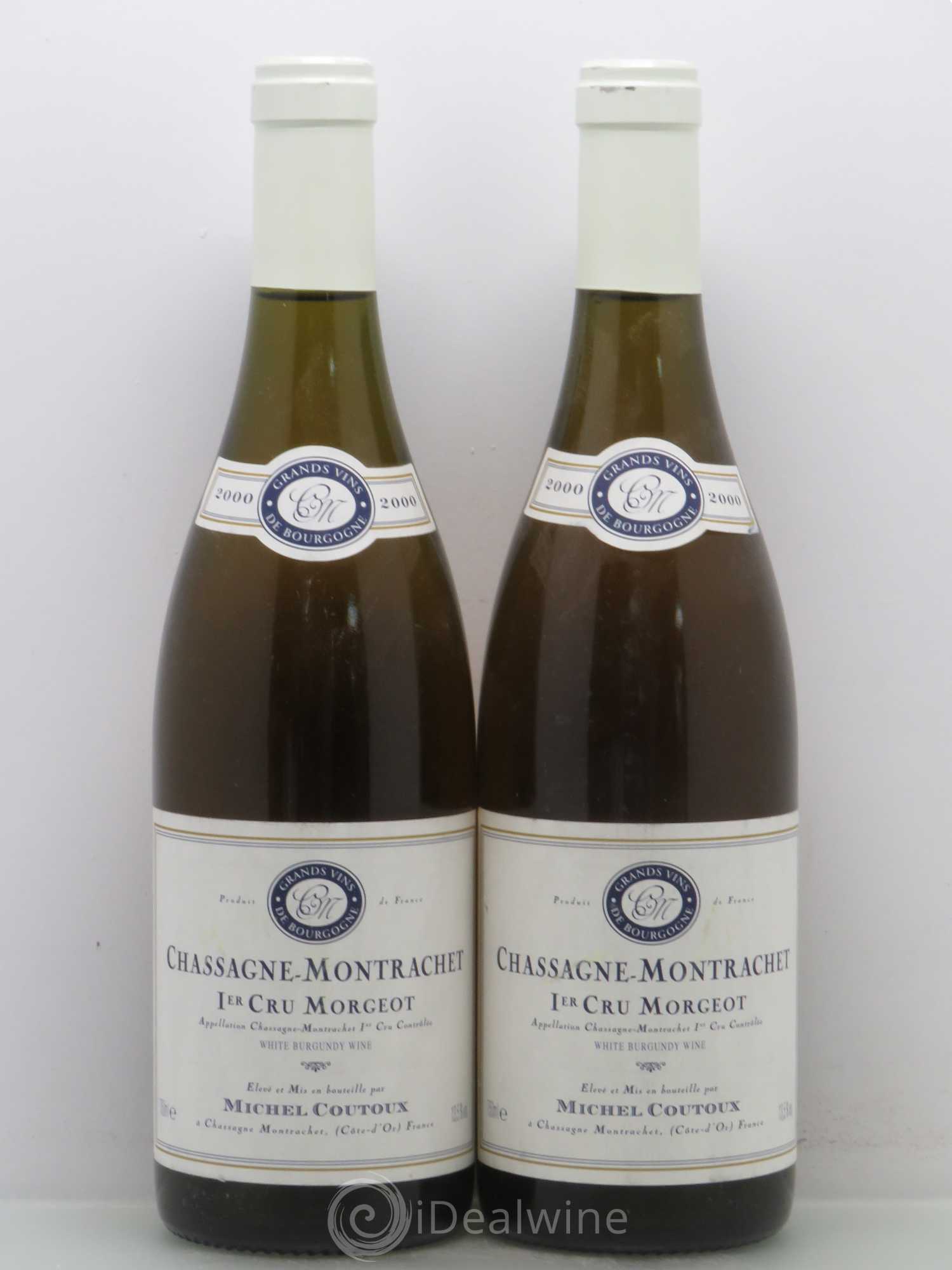 Chassagne-Montrachet 1er Cru Morgeot Michel Coutoux 2000 - Posten von 2 Flaschen - 0