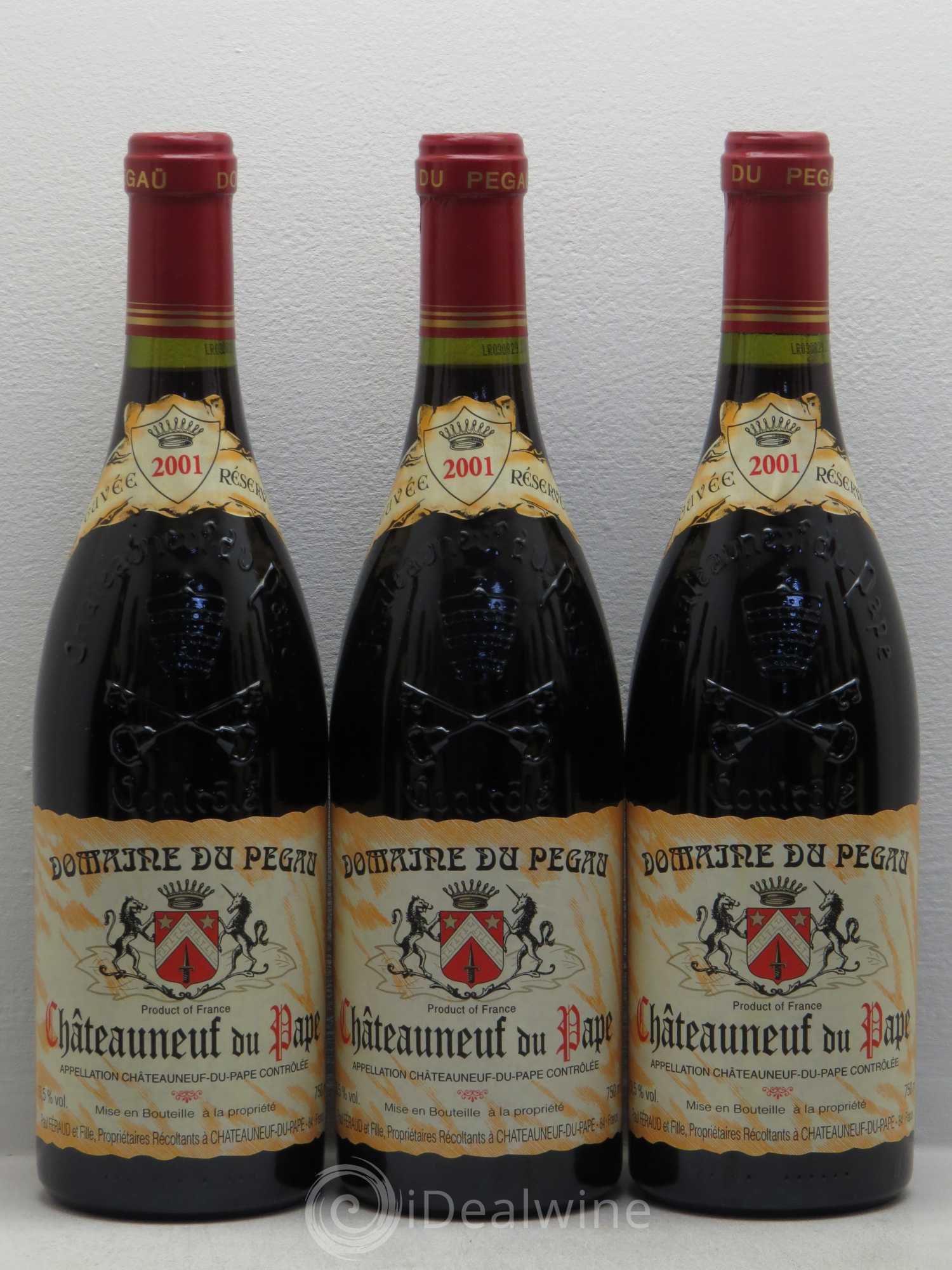 Châteauneuf-du-Pape Domaine du Pégau Cuvée Réservée Paul et Laurence Féraud 2001 - Lot de 12 bouteilles - 1