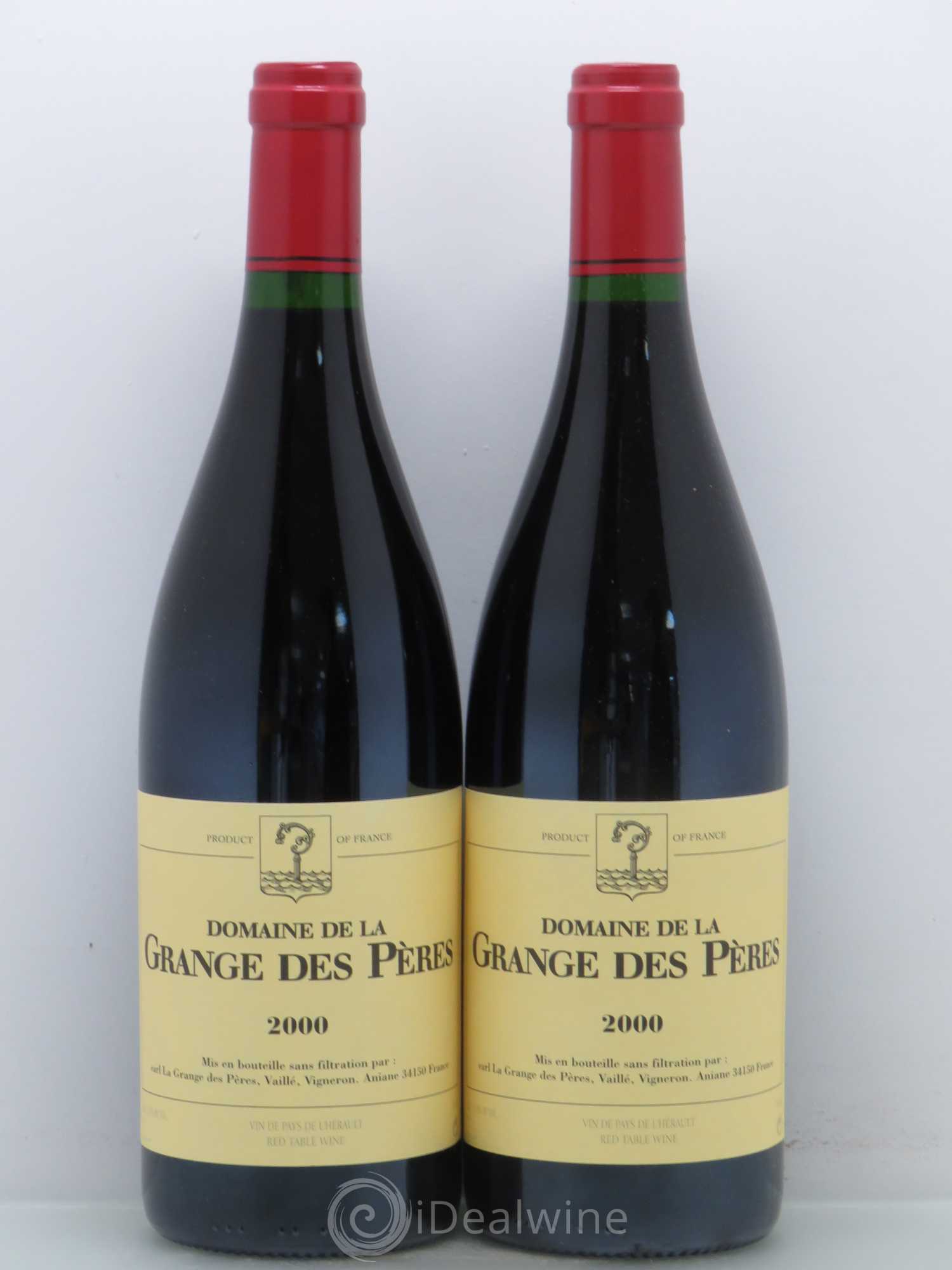 Pays d'Hérault Grange des Pères Laurent Vaillé 2000 - Lot de 2 bouteilles - 0