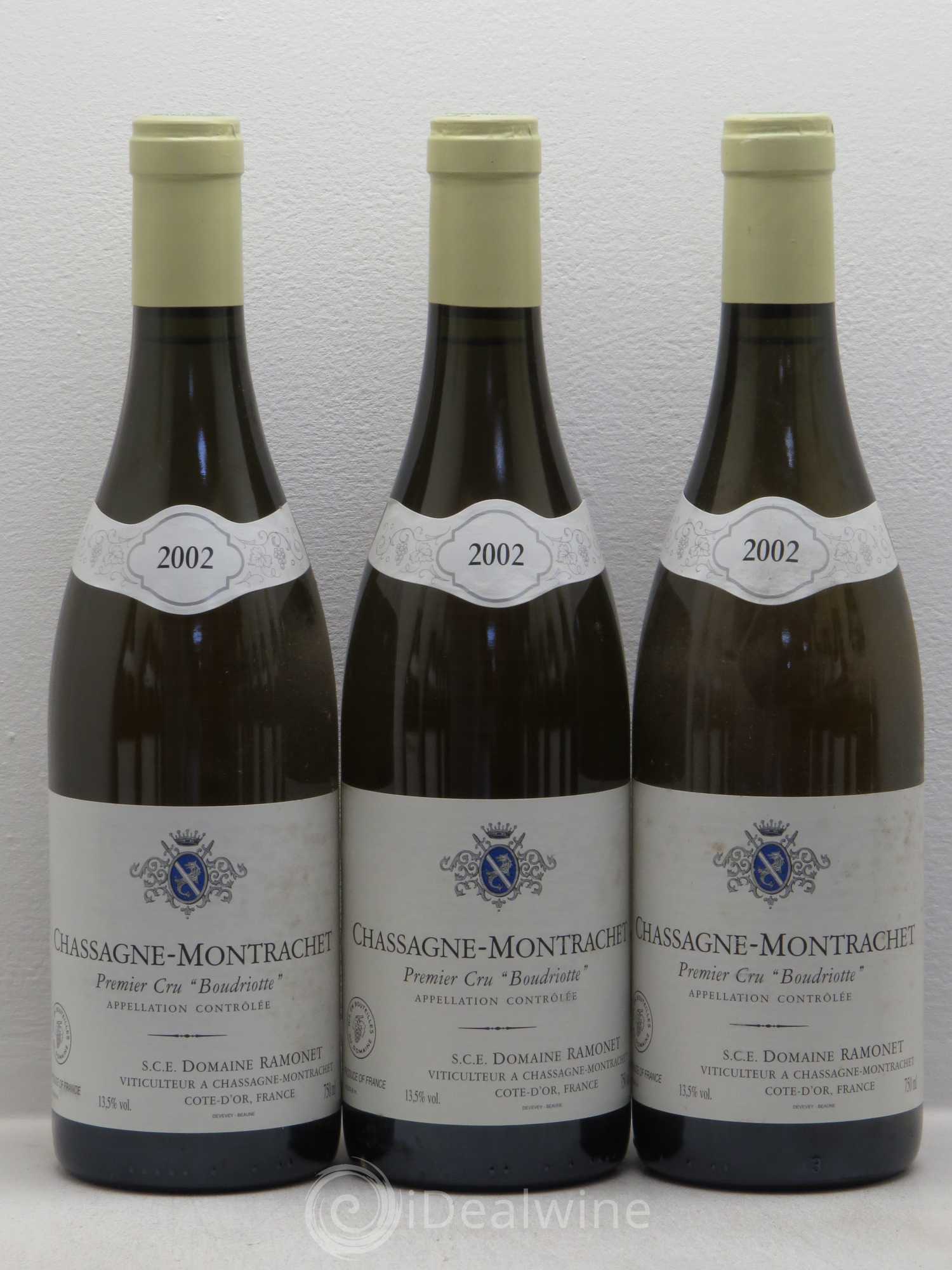 Chassagne-Montrachet 1er Cru Boudriotte Ramonet (Domaine) 2002 - Lot de 12 bouteilles - 1
