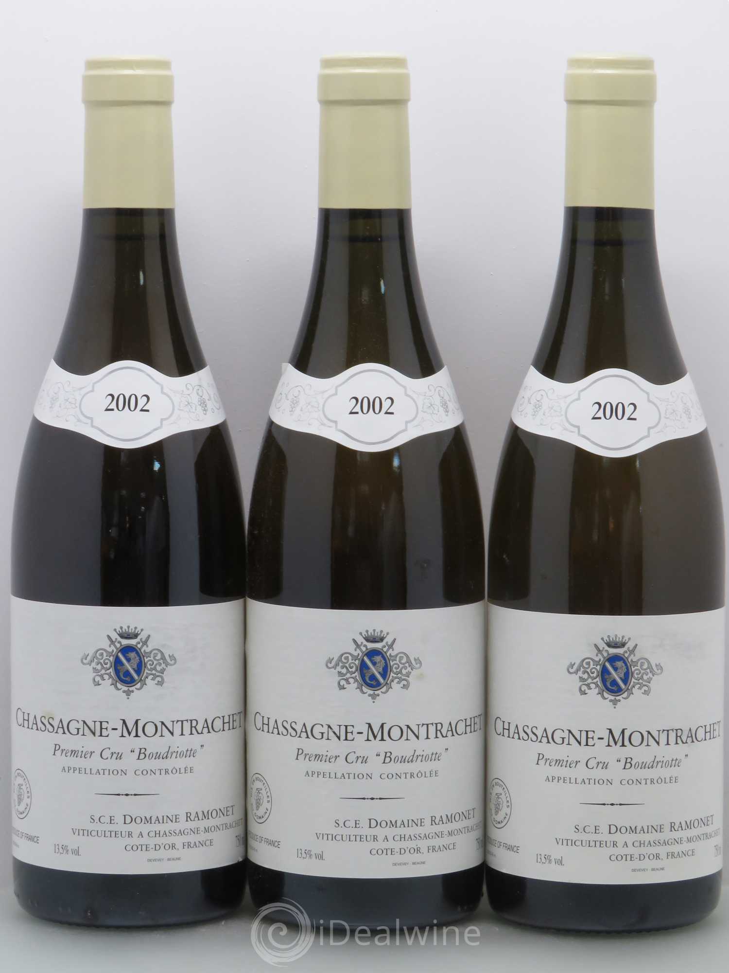 Chassagne-Montrachet 1er Cru Boudriotte Ramonet (Domaine) 2002 - Posten von 6 Flaschen - 1