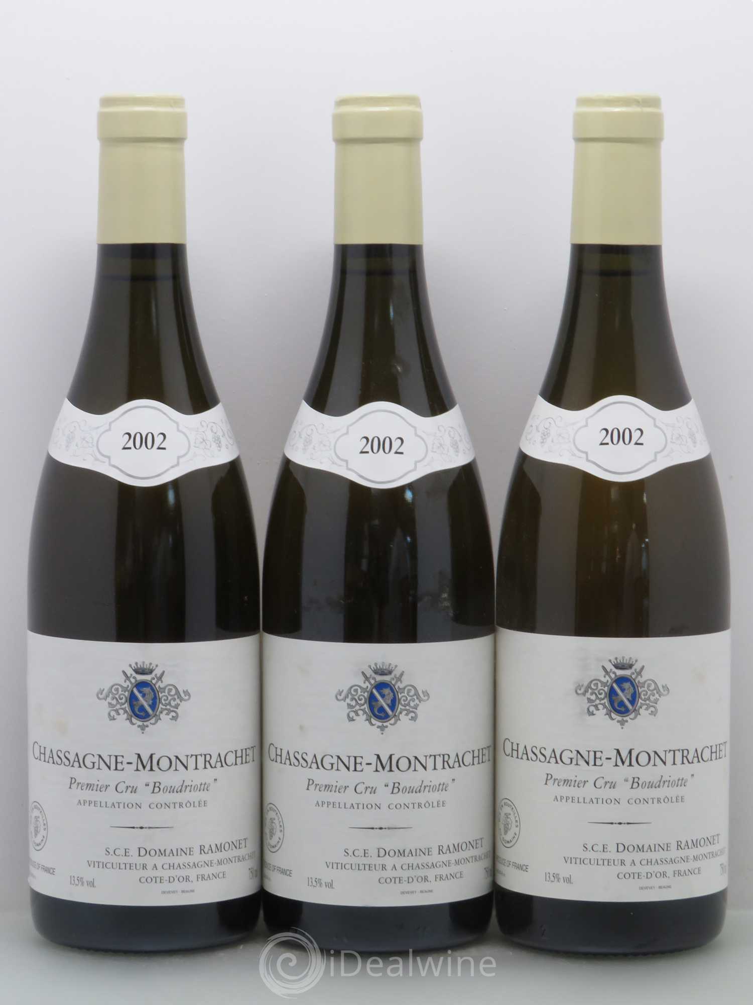 Chassagne-Montrachet 1er Cru Boudriotte Ramonet (Domaine) 2002 - Posten von 6 Flaschen - 2