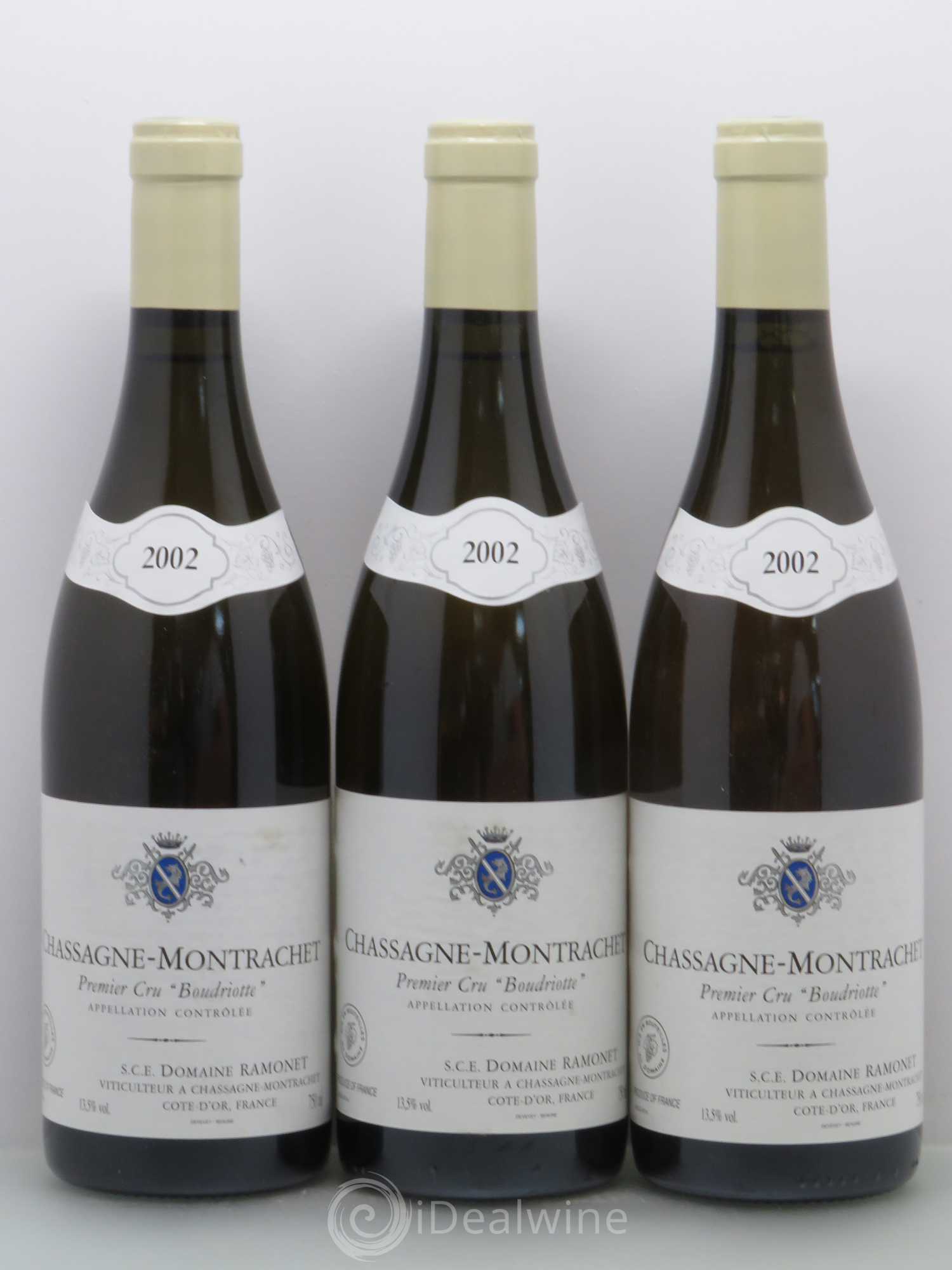 Chassagne-Montrachet 1er Cru Boudriotte Ramonet (Domaine) 2002 - Lot de 3 bouteilles - 0