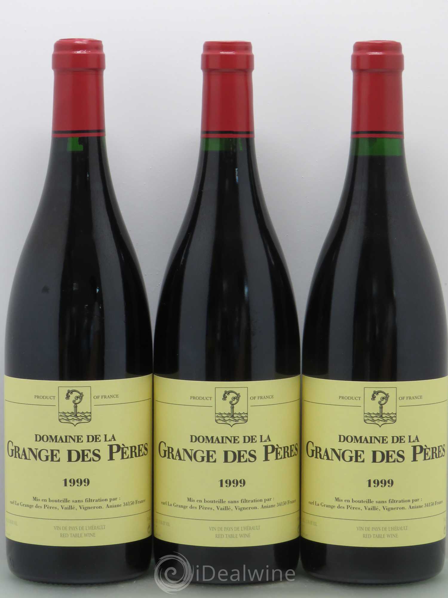 Pays d'Hérault Grange des Pères Laurent Vaillé 1999 - Lot de 3 bouteilles - 0