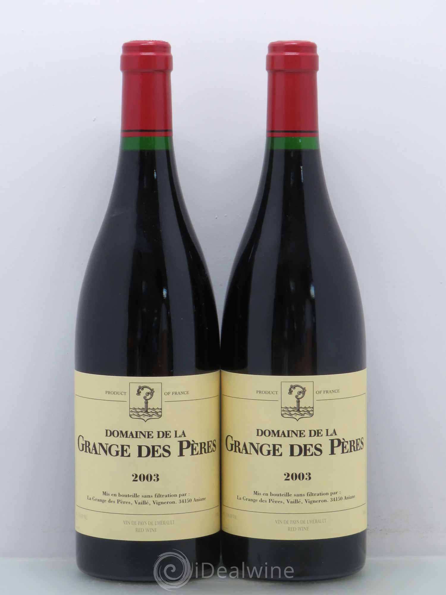 Pays d'Hérault Grange des Pères Laurent Vaillé 2003 - Lot de 2 bouteilles - 0