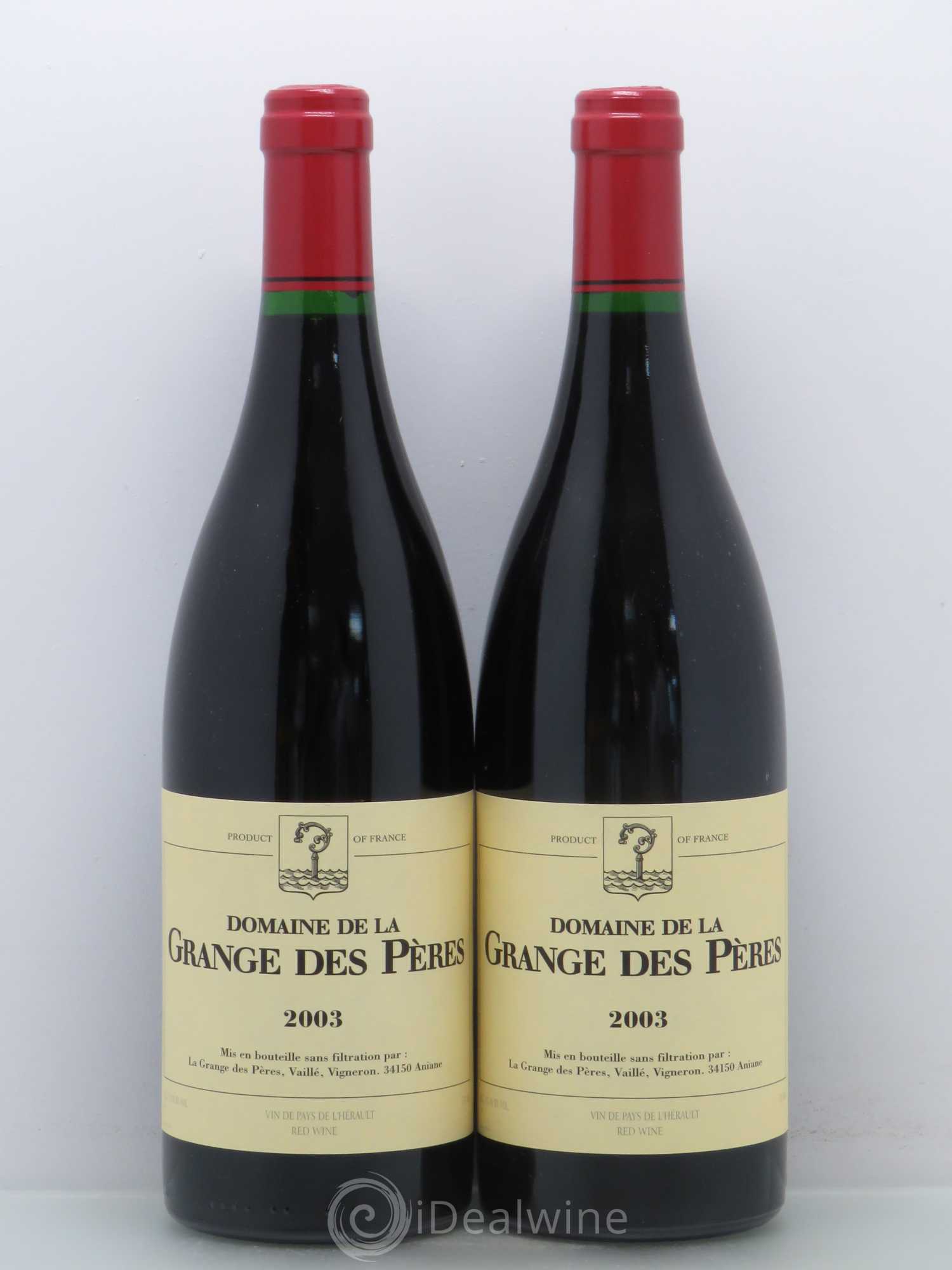 Pays d'Hérault Grange des Pères Laurent Vaillé 2003 - Lot de 2 bouteilles - 0