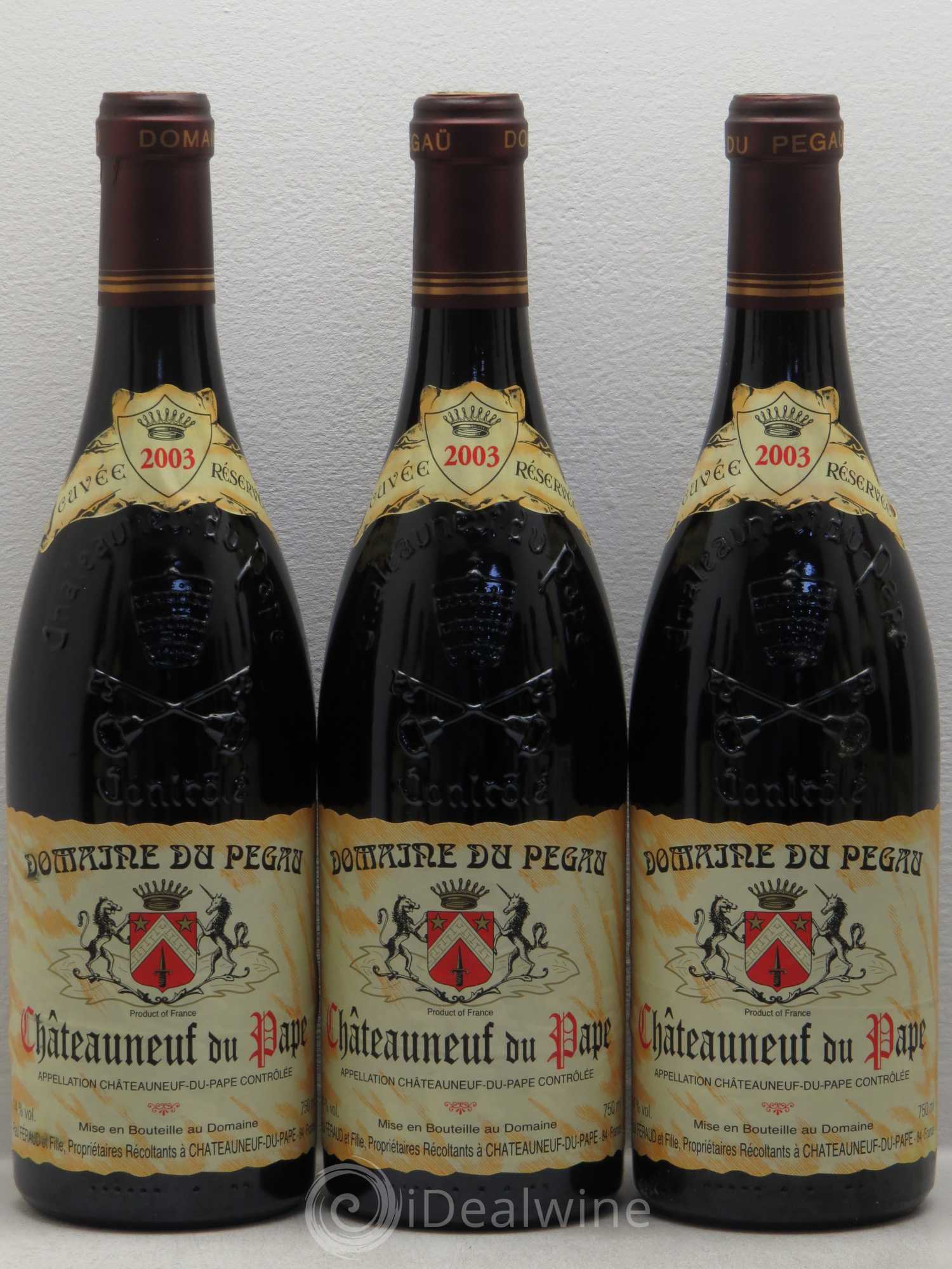 Châteauneuf-du-Pape Domaine du Pégau Cuvée Réservée Paul et Laurence Féraud 2003 - Lot de 12 bouteilles - 1