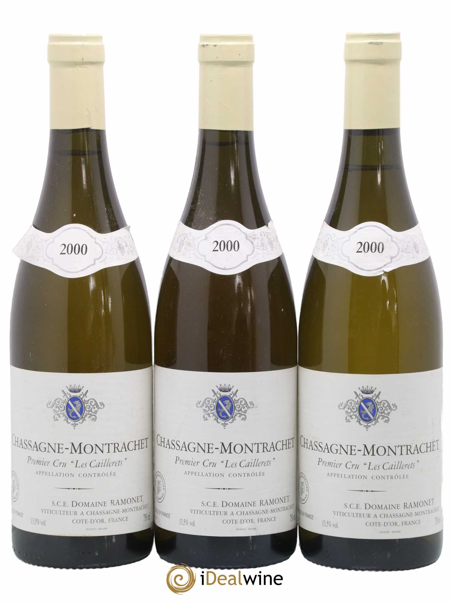 Chassagne-Montrachet 1er Cru Clos du Cailleret Ramonet (Domaine) 2000 - Posten von 3 Flaschen - 0