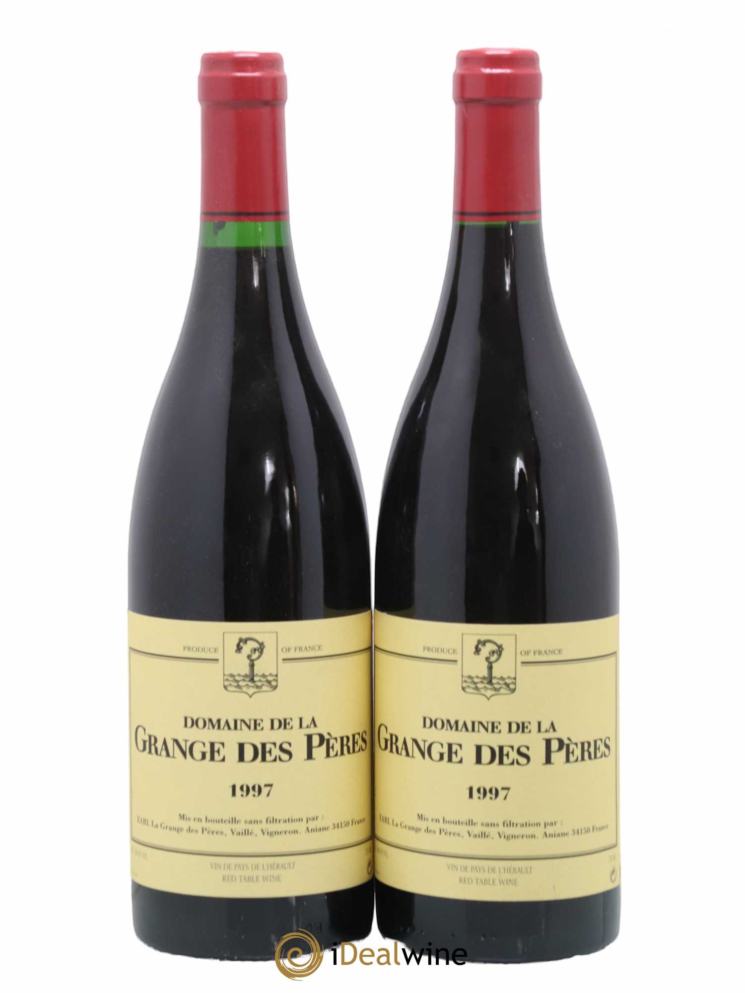 Pays d'Hérault Grange des Pères Laurent Vaillé 1997 - Lotto di 2 bottiglie - 0