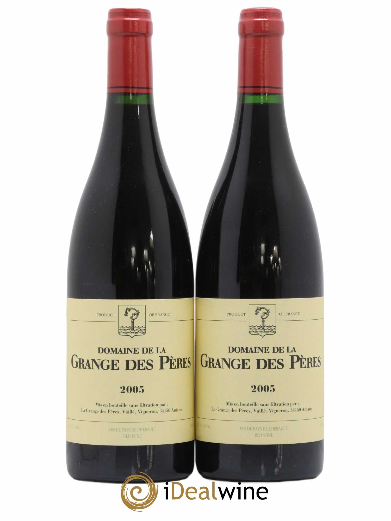 Pays d'Hérault Grange des Pères Laurent Vaillé 2005 - Lot de 2 bouteilles - 0