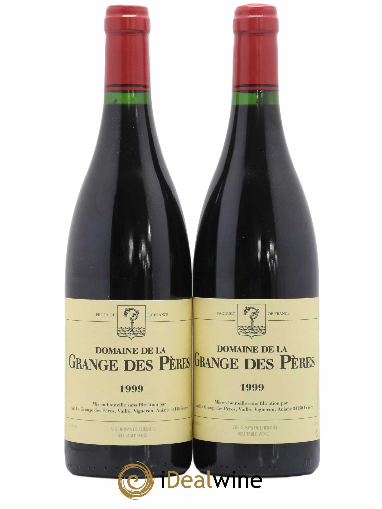 Pays d'Hérault Grange des Pères Laurent Vaillé 1999 - Lot de 2 bouteilles - 0