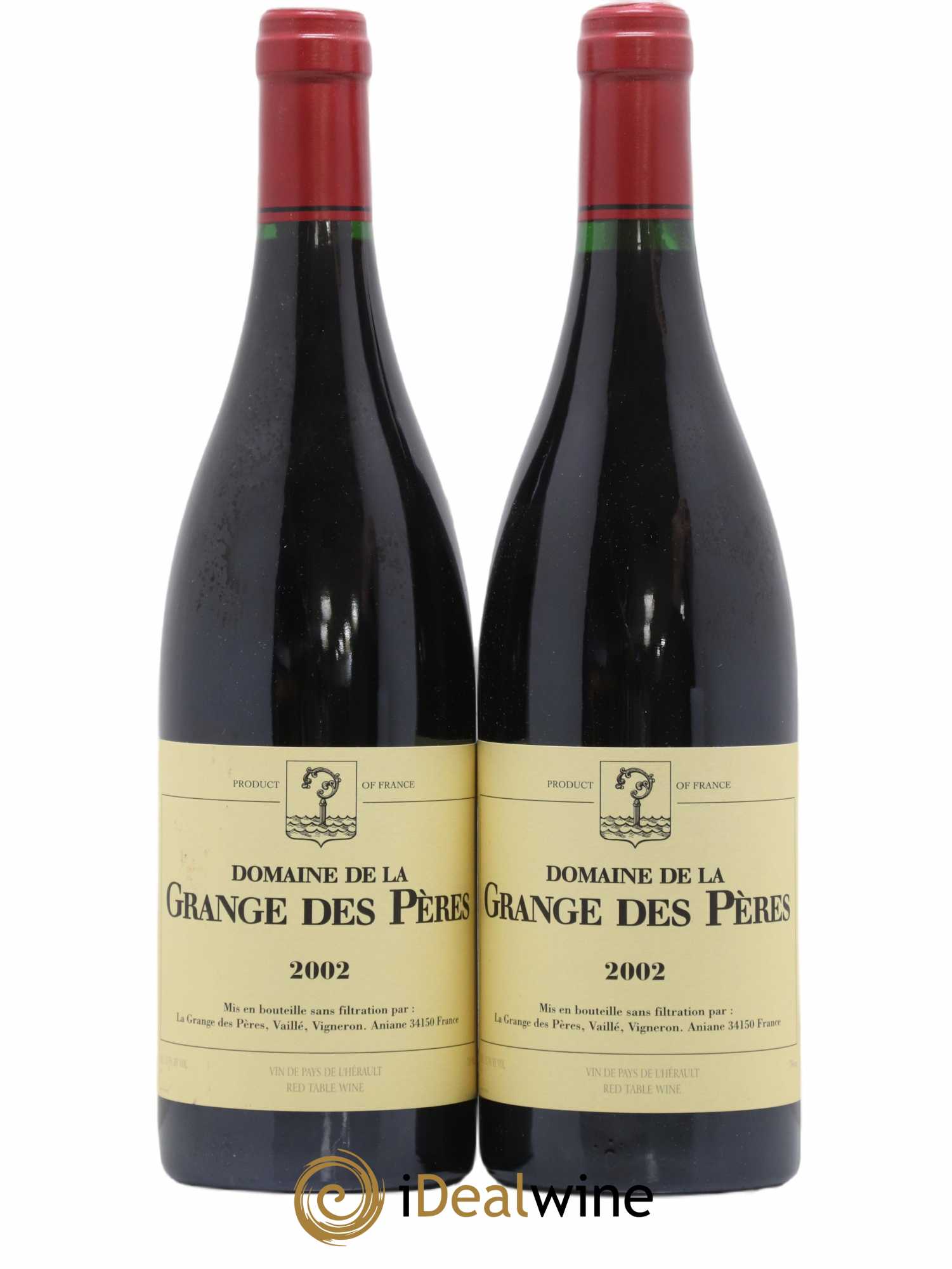 Pays d'Hérault Grange des Pères Laurent Vaillé 2002 - Lot de 2 bouteilles - 0