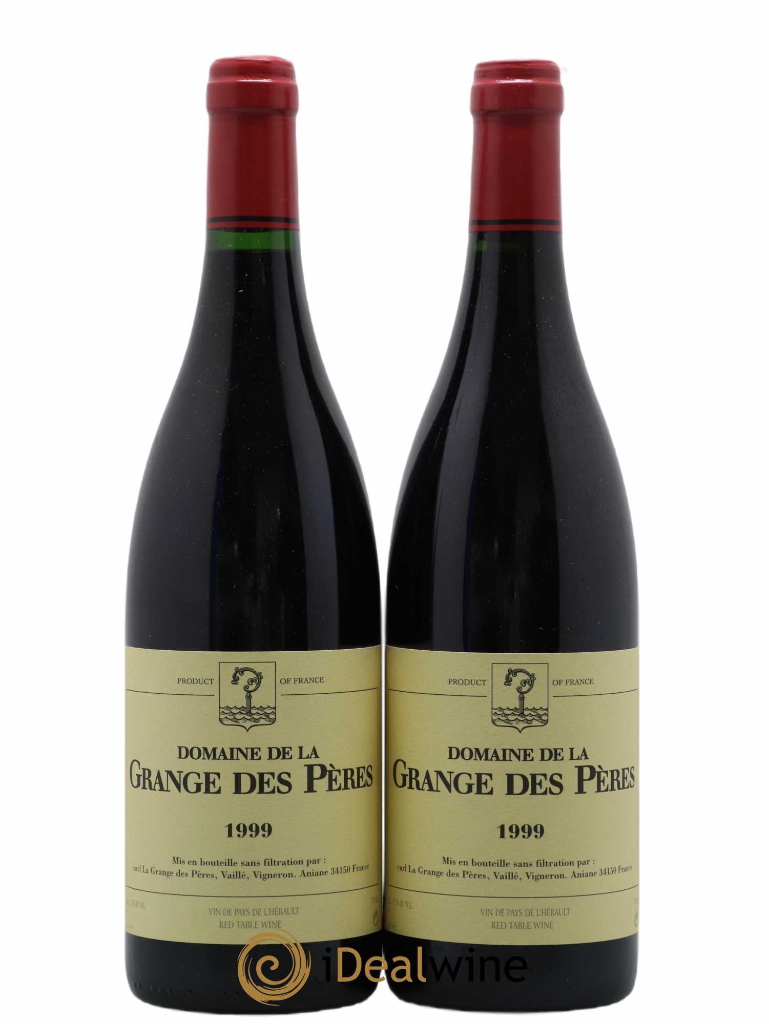 Pays d'Hérault Grange des Pères Laurent Vaillé 1999 - Lot de 2 bouteilles - 0