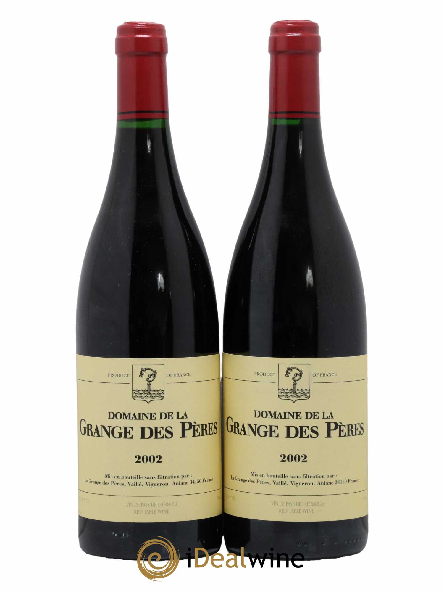 Pays d'Hérault Grange des Pères Laurent Vaillé 2002 - Lot de 2 bouteilles - 0