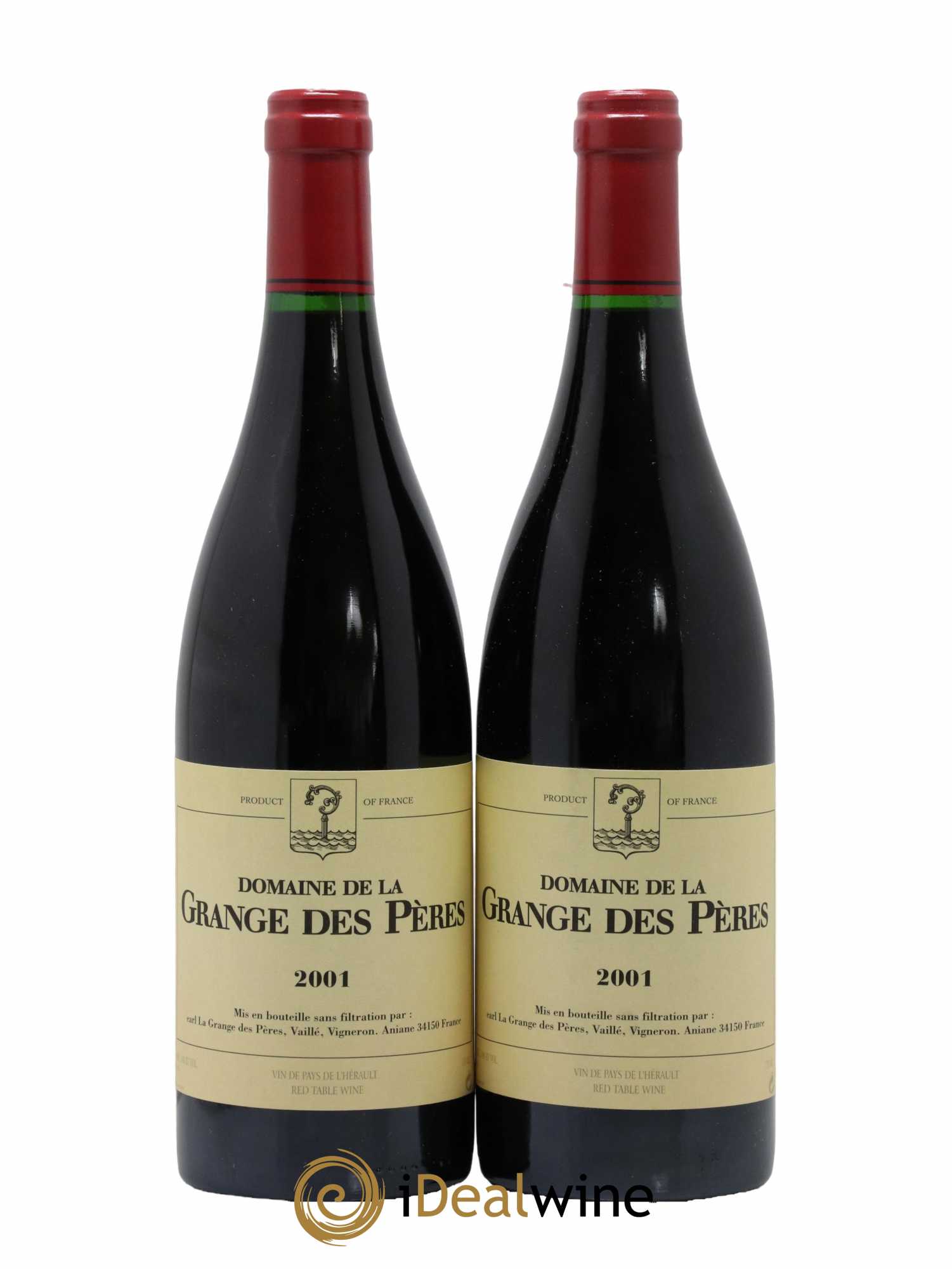 Pays d'Hérault Grange des Pères Laurent Vaillé 2001 - Lot de 2 bouteilles - 0