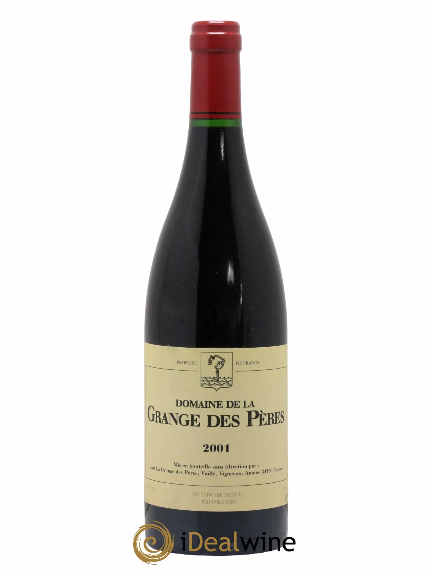 Pays d'Hérault Grange des Pères Laurent Vaillé 2001 - Lot de 1 bouteille - 0