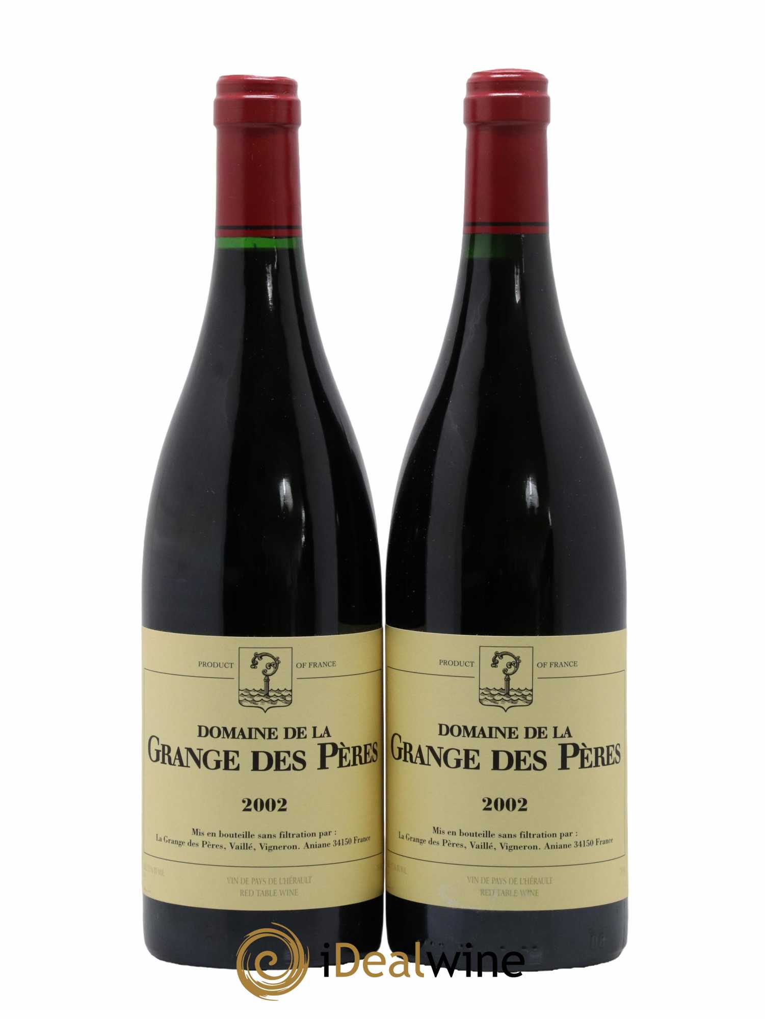 Pays d'Hérault Grange des Pères Laurent Vaillé 2002 - Lot de 2 bouteilles - 0