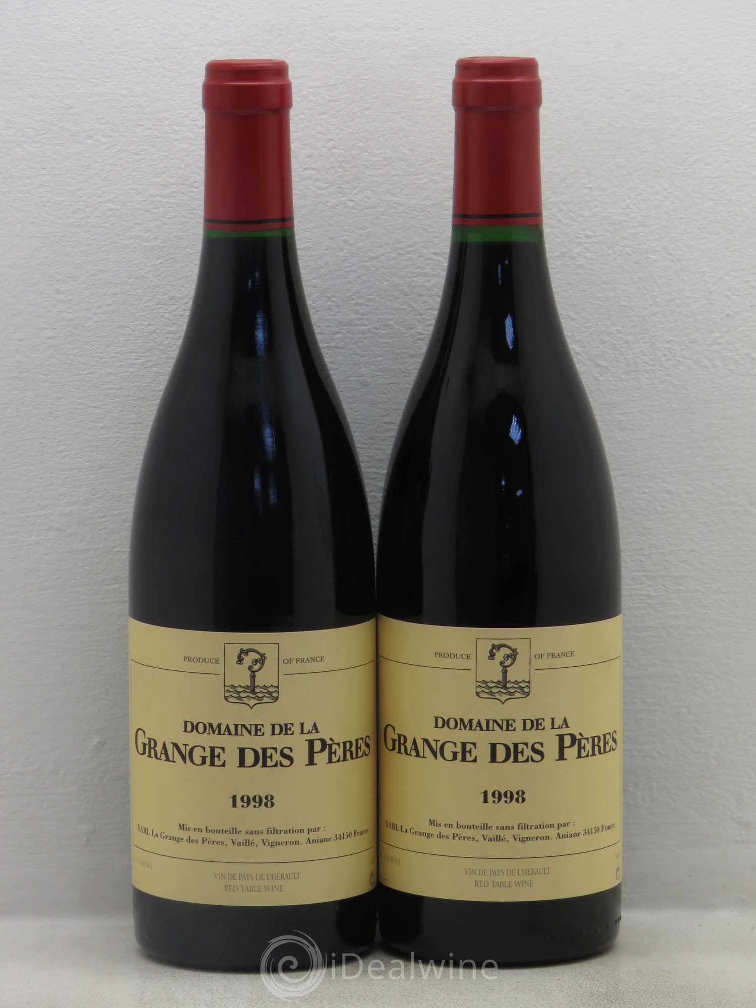 Pays d'Hérault Grange des Pères Laurent Vaillé 1998 - Lot de 2 bouteilles - 0