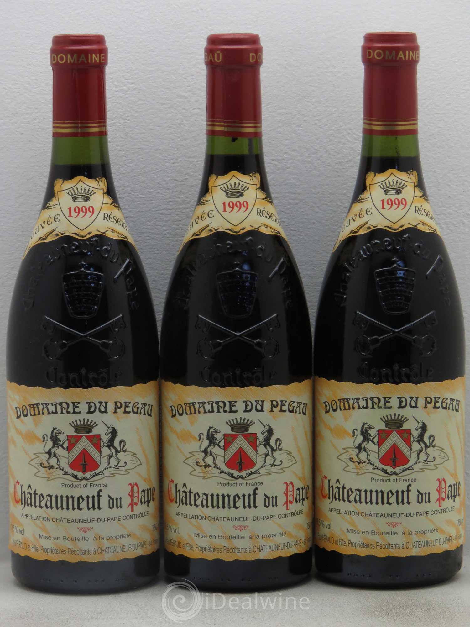 Châteauneuf-du-Pape Domaine du Pégau Cuvée Réservée Paul et Laurence Féraud 1999 - Lot de 3 bouteilles - 0