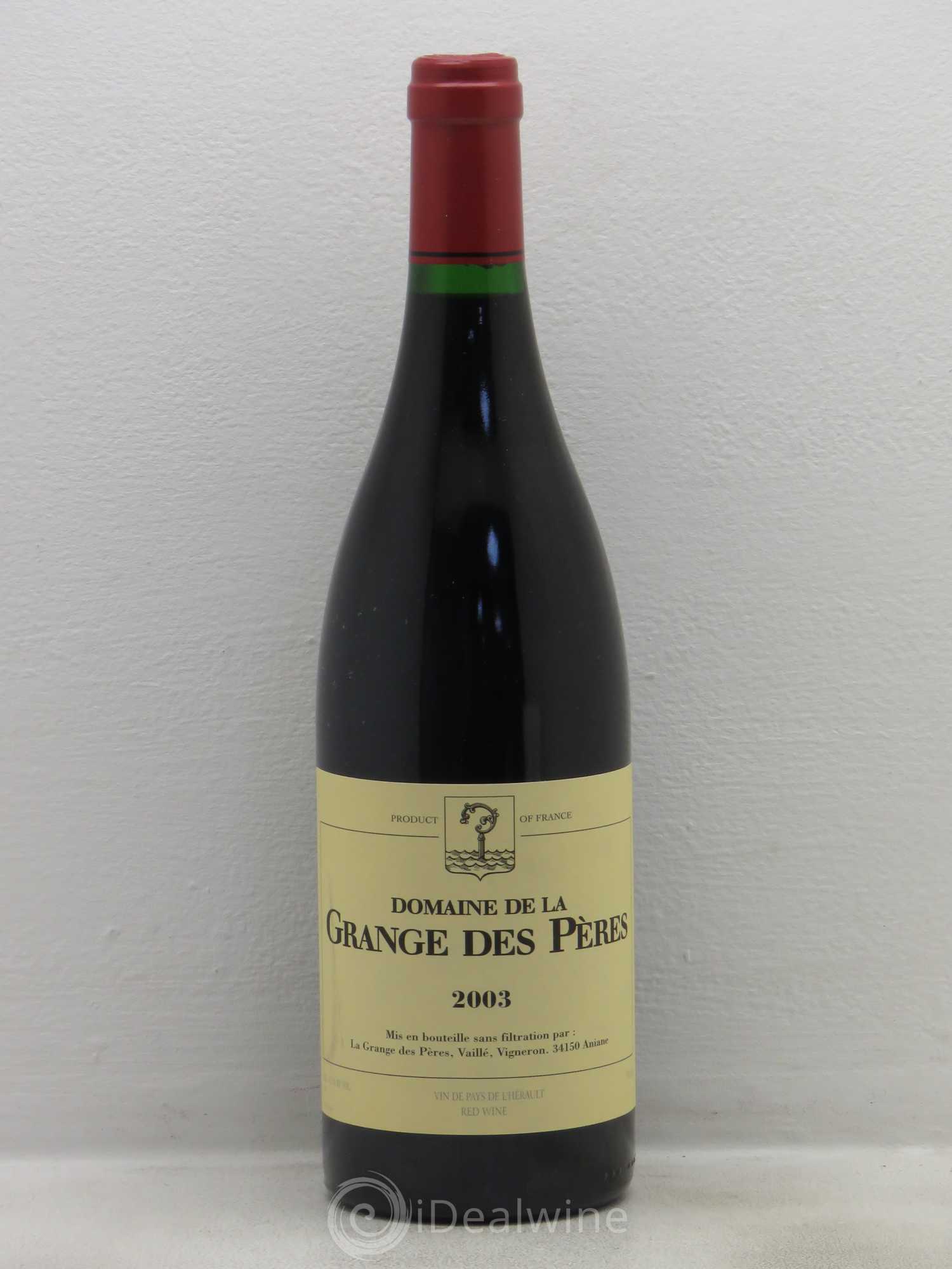 Pays d'Hérault Grange des Pères Laurent Vaillé 2003 - Lot de 1 bouteille - 0