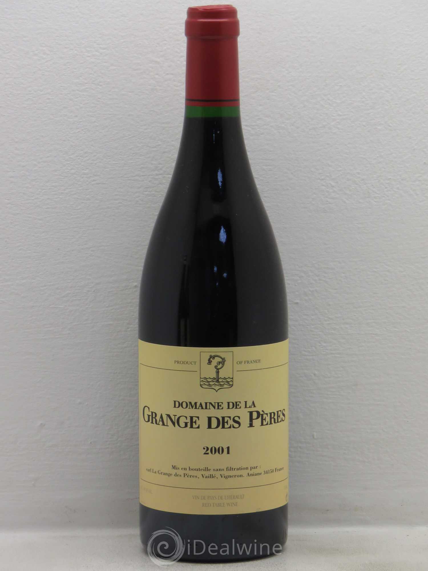 Pays d'Hérault Grange des Pères Laurent Vaillé 2001 - Lot de 1 bouteille - 0