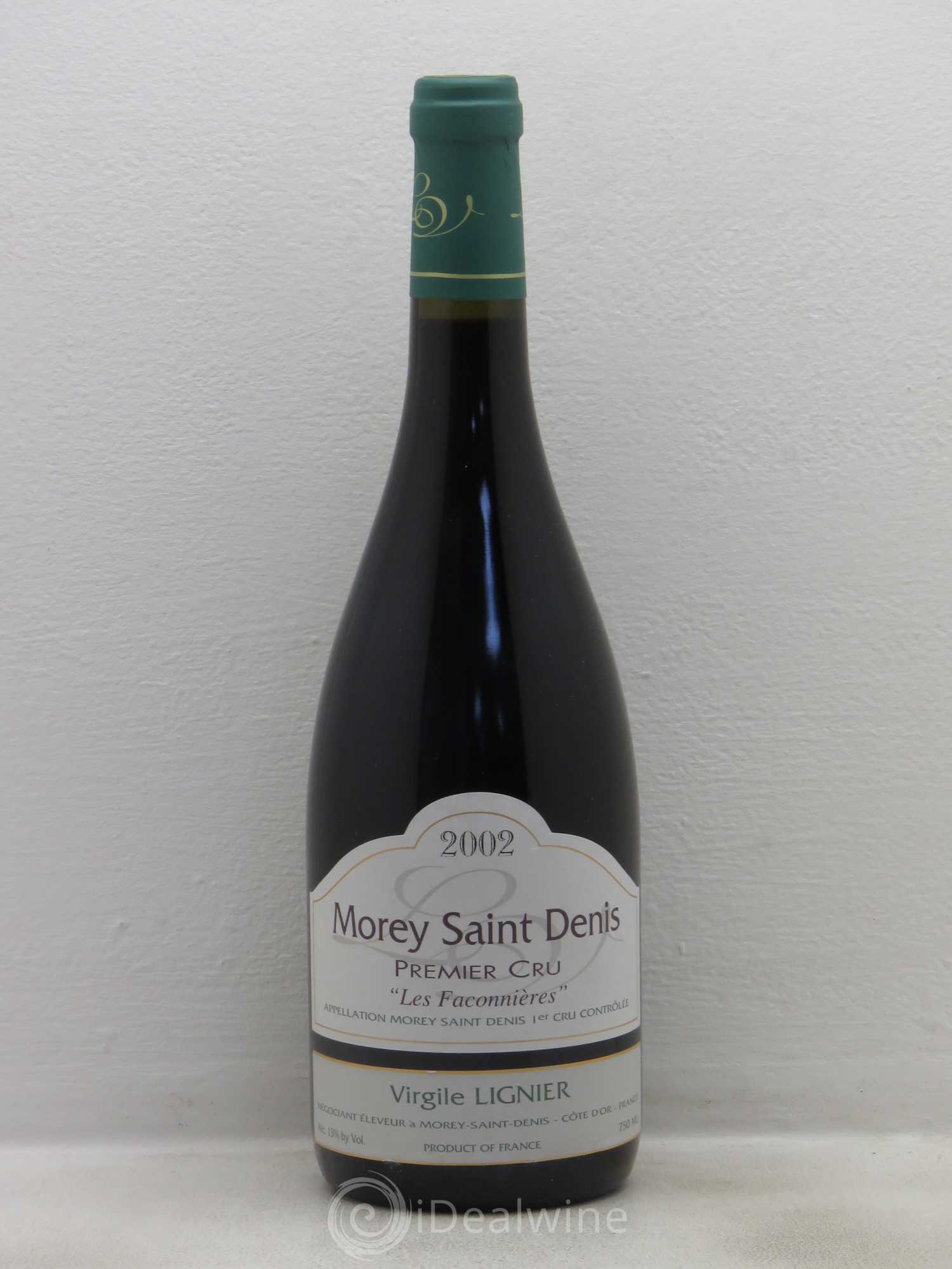 Morey-Saint-Denis 1er Cru Virgile Lignier 2002 - Lot de 1 bouteille - 0