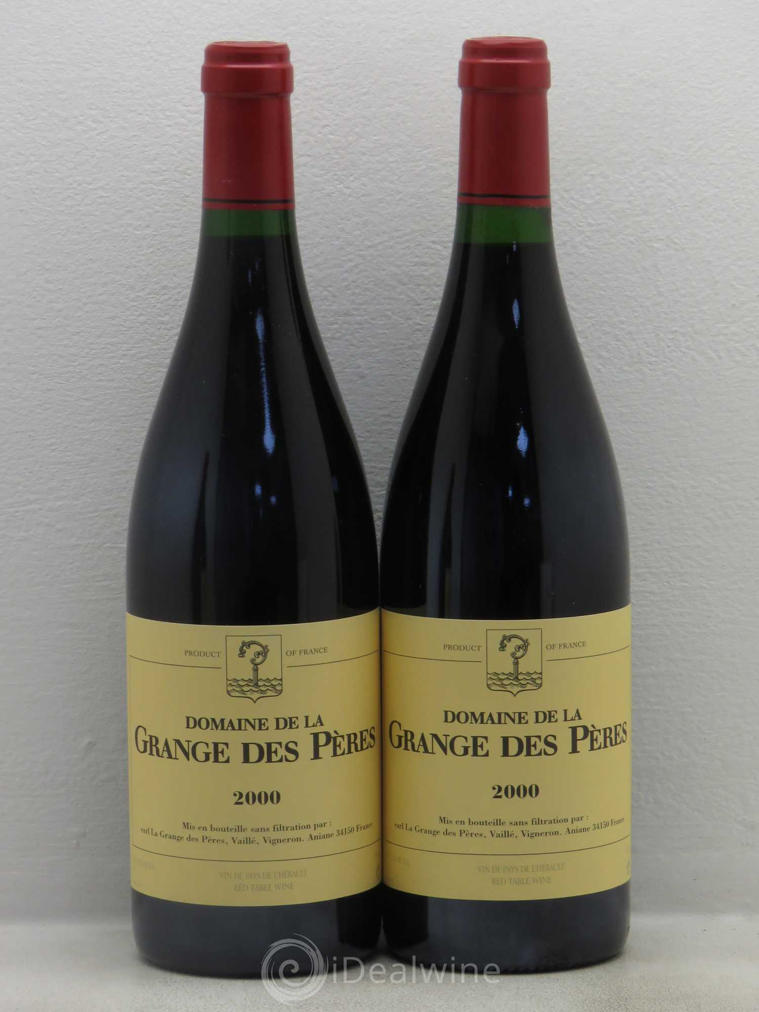 Pays d'Hérault Grange des Pères Laurent Vaillé 2000 - Lot de 2 bouteilles - 0