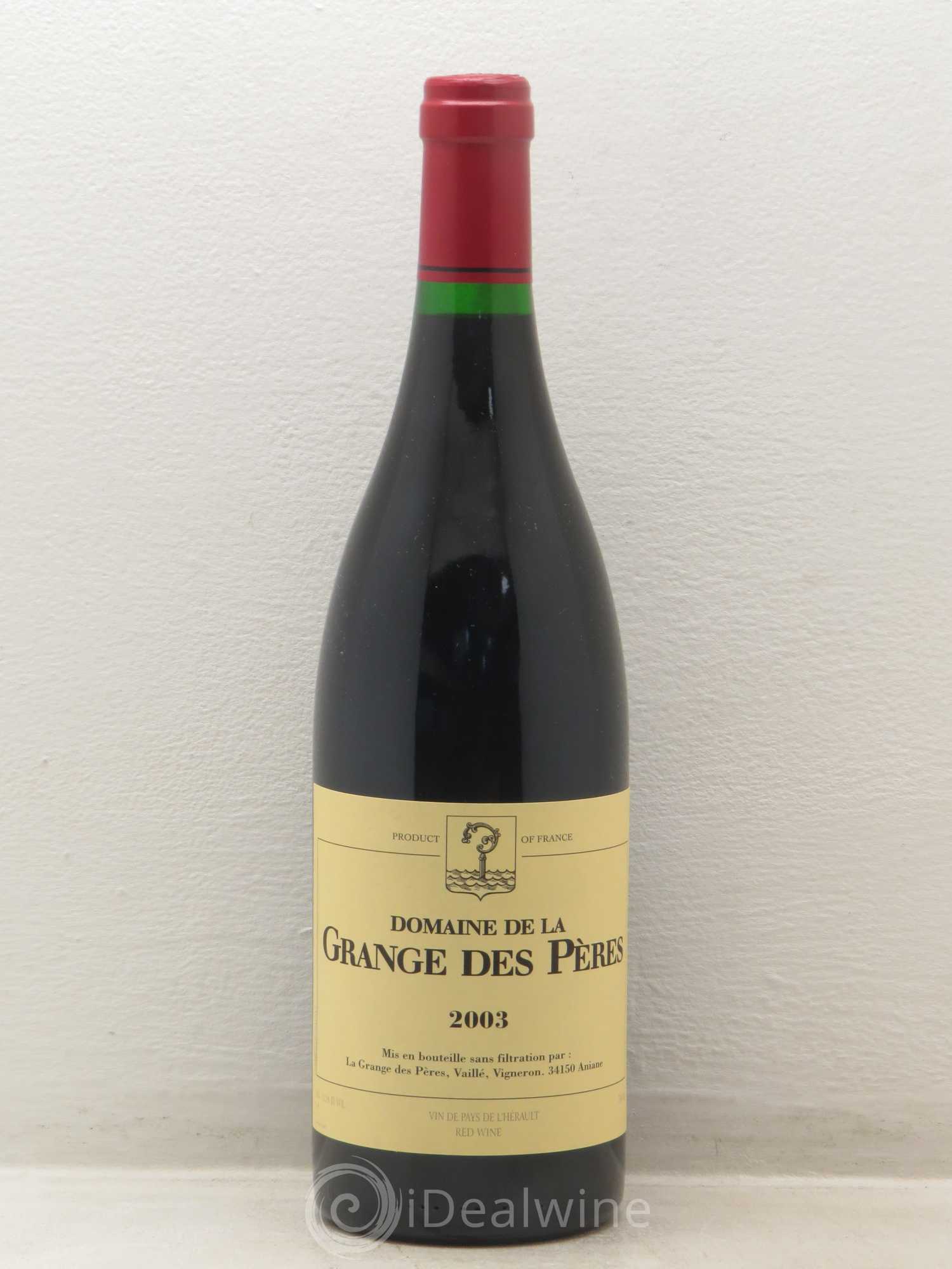 Pays d'Hérault Grange des Pères Laurent Vaillé 2003 - Lot de 1 bouteille - 0